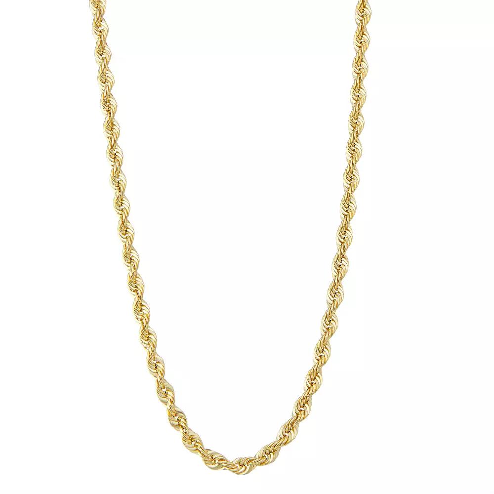 Jordan Blue Mens 14k Gold Rope Chain Necklace Yellow Product Image