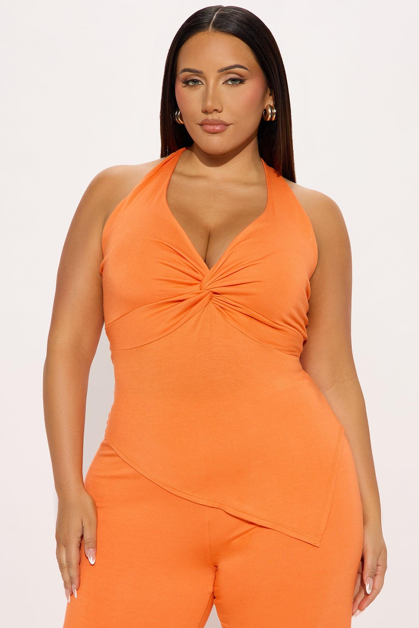 Harper Halter Pant Set - Orange Female Product Image