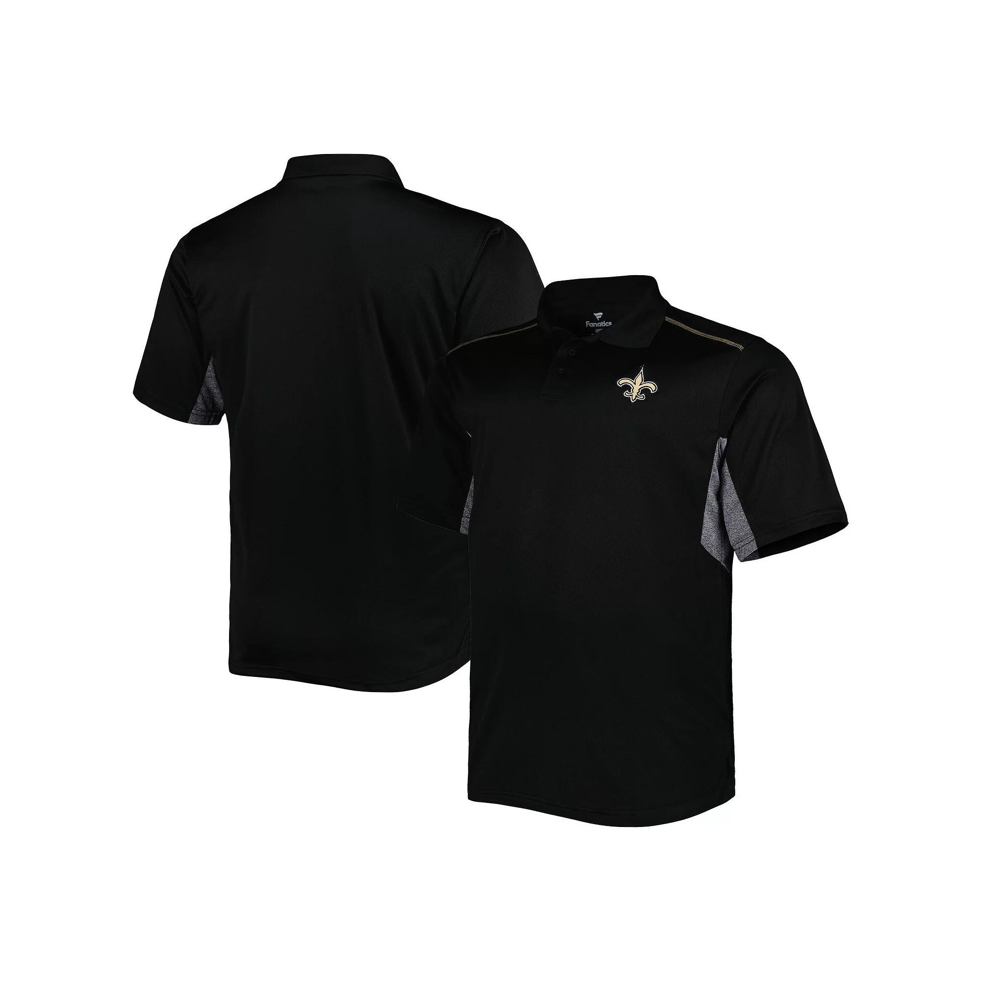 Men's Black New Orleans Saints Big & Tall Team Color Polo, Size: 3XB Product Image