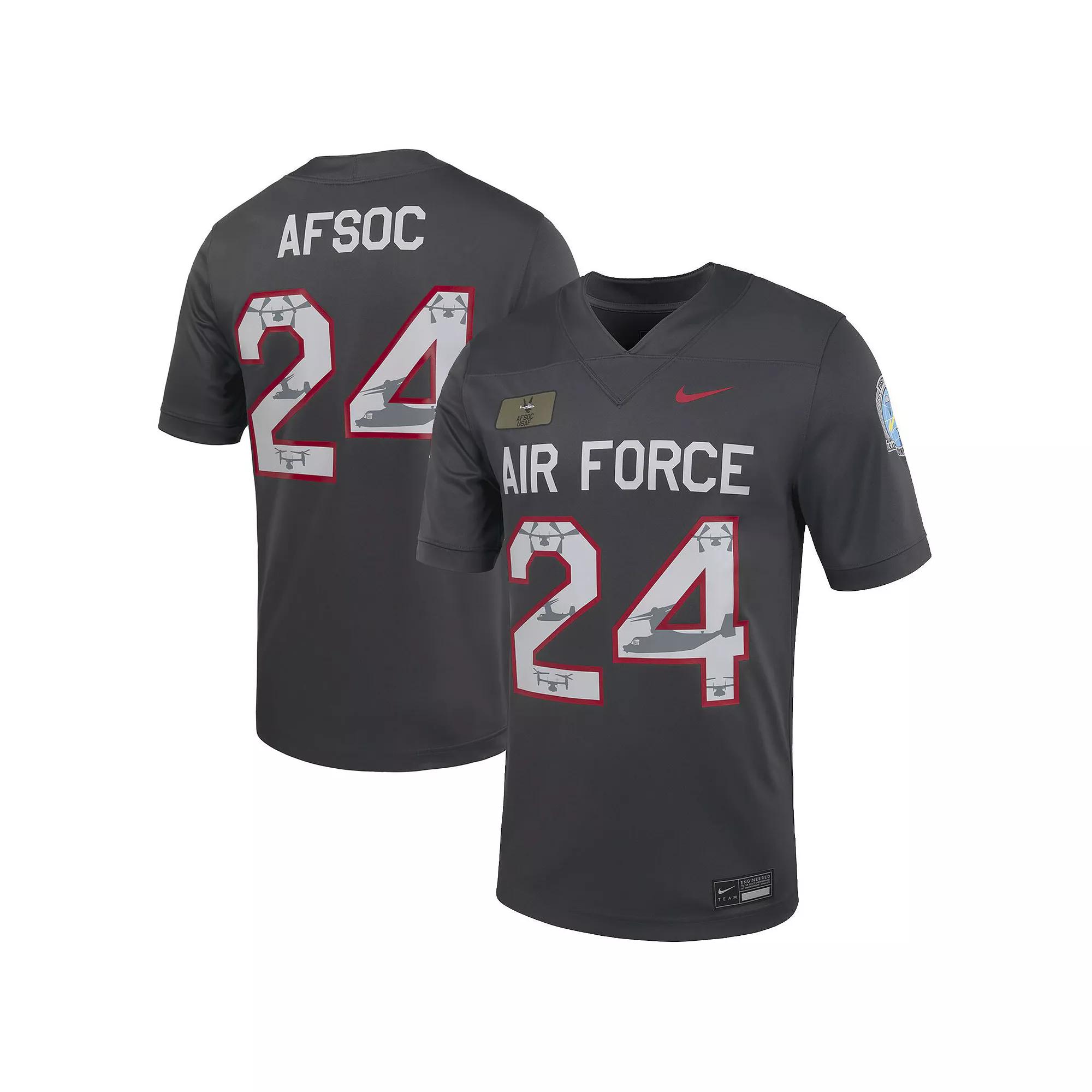 Men's Nike Anthracite Air Force Falcons Special Operations Command Alternate Game Jersey, Size: Small, Afa Grey Product Image