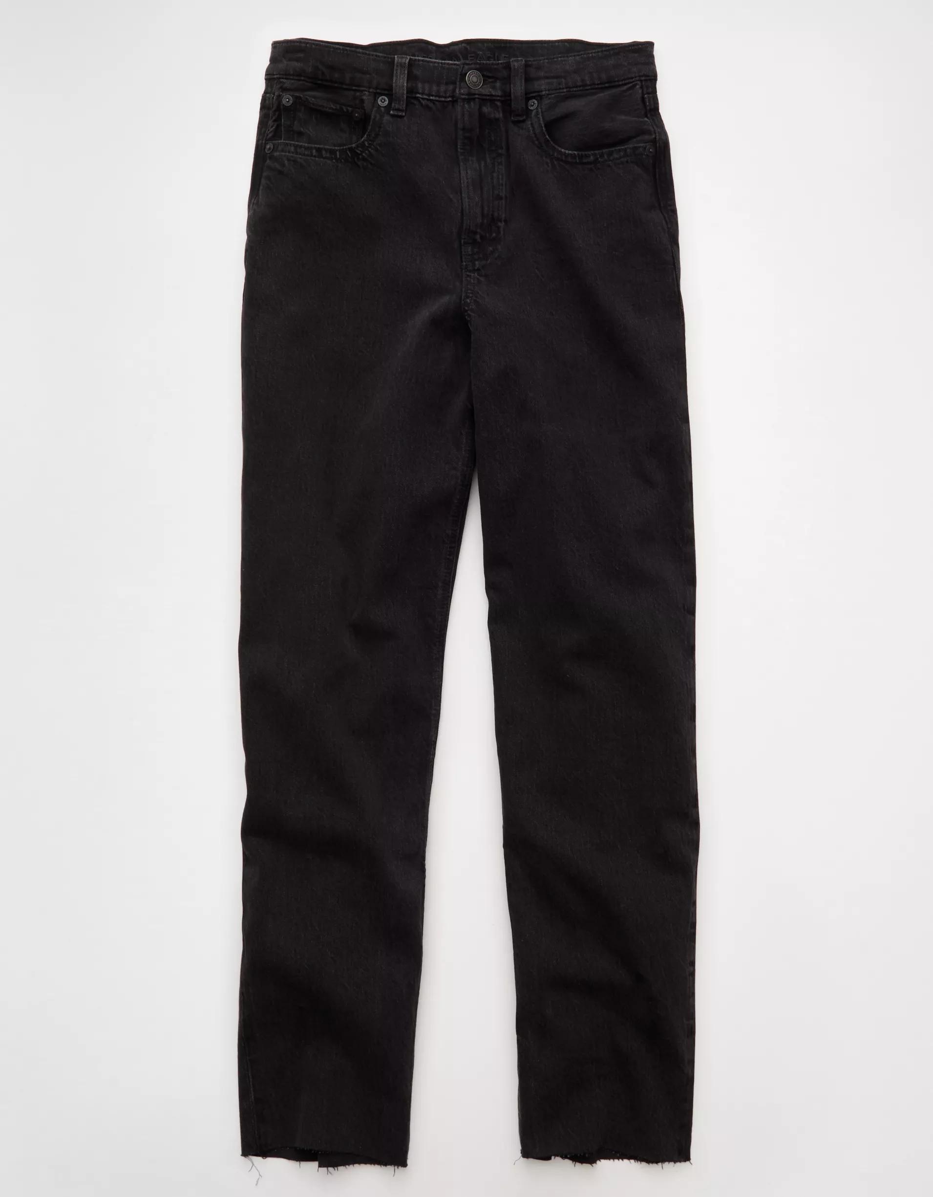 AE Strigid Super High-Waisted Baggy Straight Jean Product Image