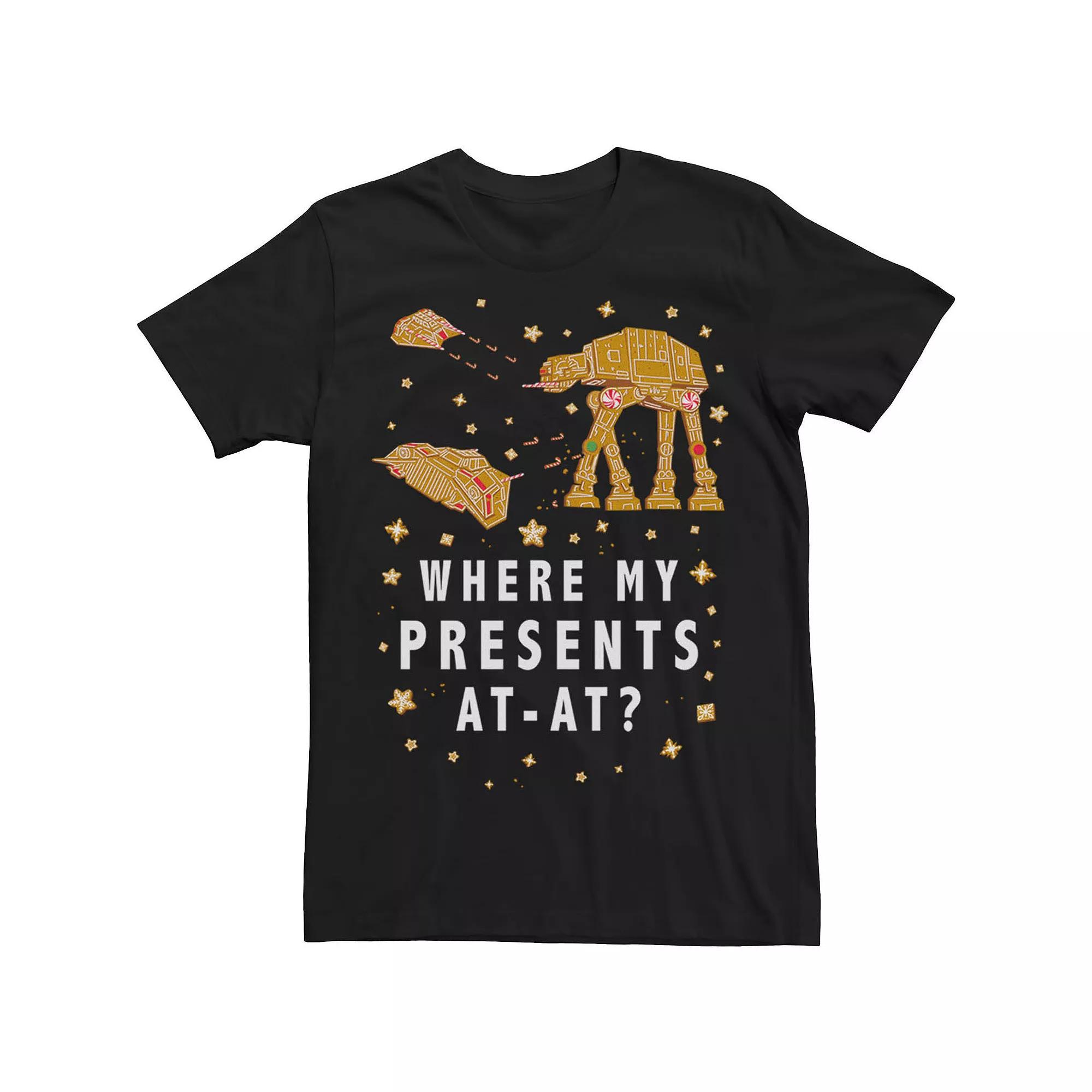 Men's Star Wars Gingerbread At At Holiday Tee,  Product Image