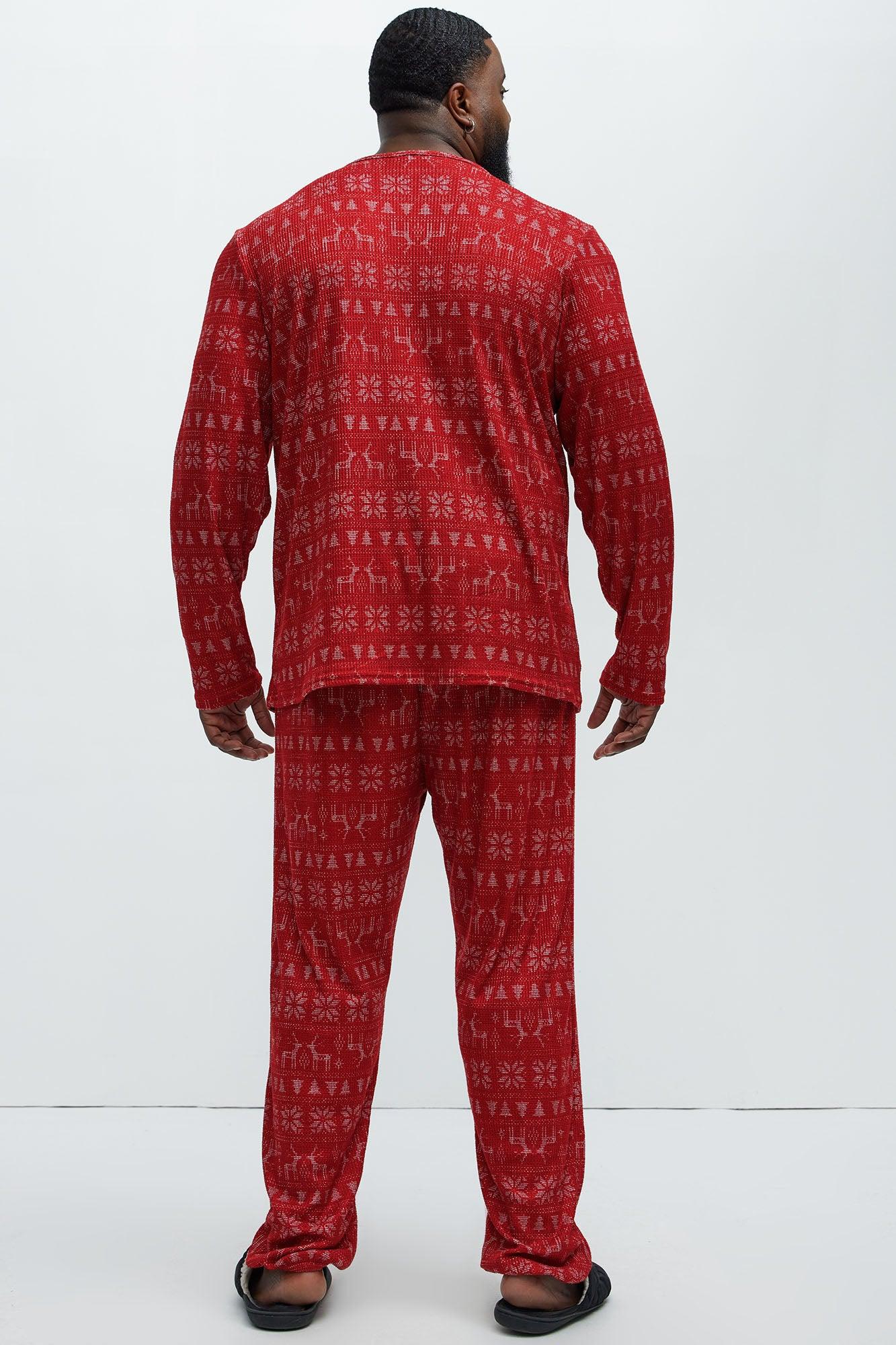 Holiday Feeling Christmas Holiday PJ Set - Red Product Image