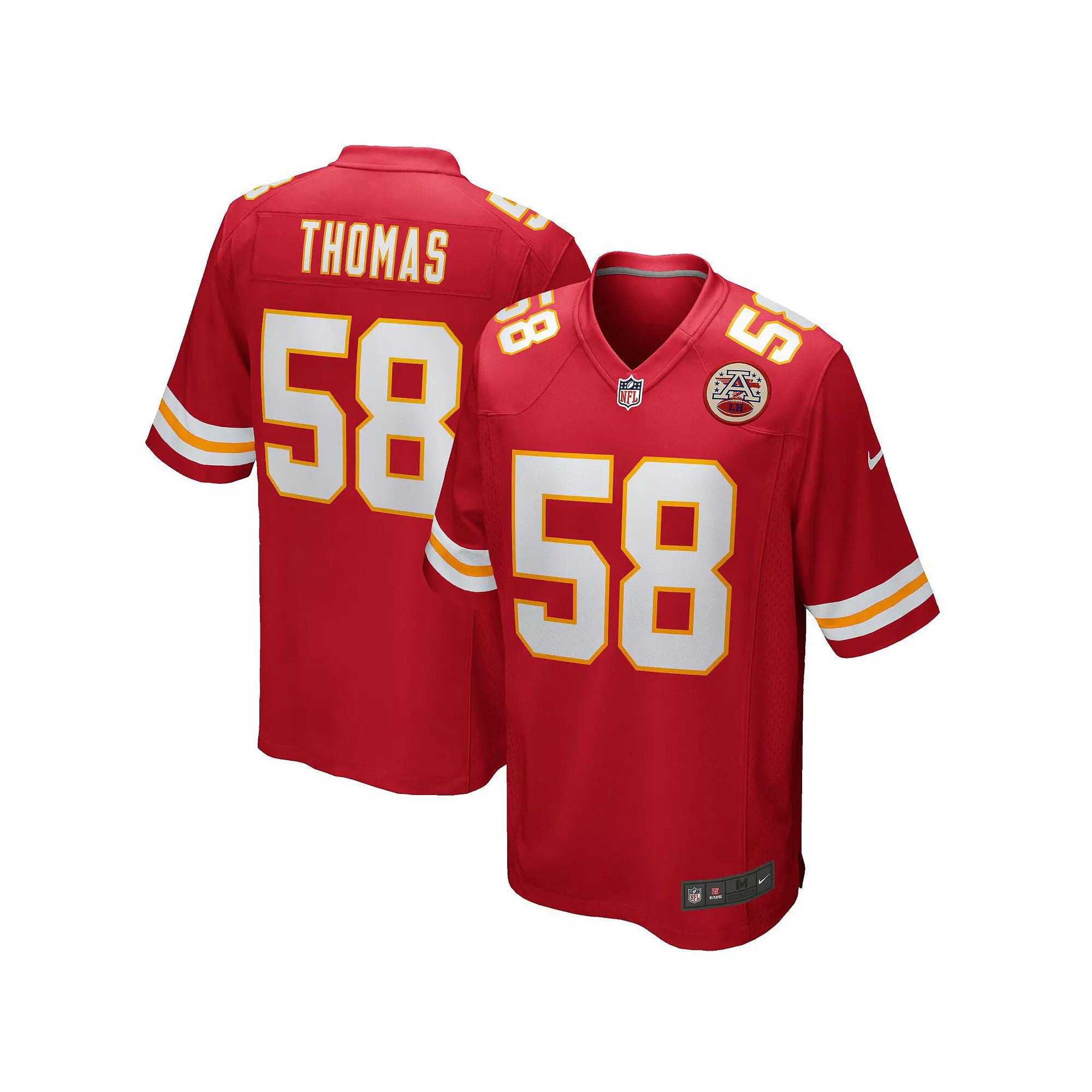 Men's Nike Derrick Thomas Red Kansas City Chiefs Game Retired Player Jersey,  Product Image