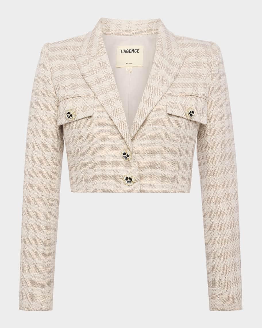 Maura Plaid Cropped Jacket Product Image