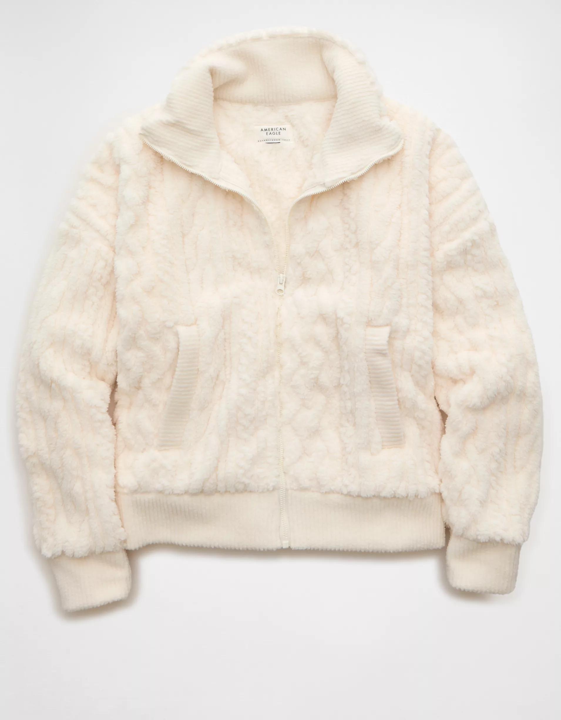AE Cable Sherpa Full-Zip Sweatshirt Product Image