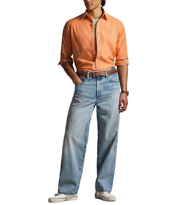 Polo Ralph Lauren Solid Garment-Dye Oxford Classic Fit Long Sleeve Woven Shirt Product Image