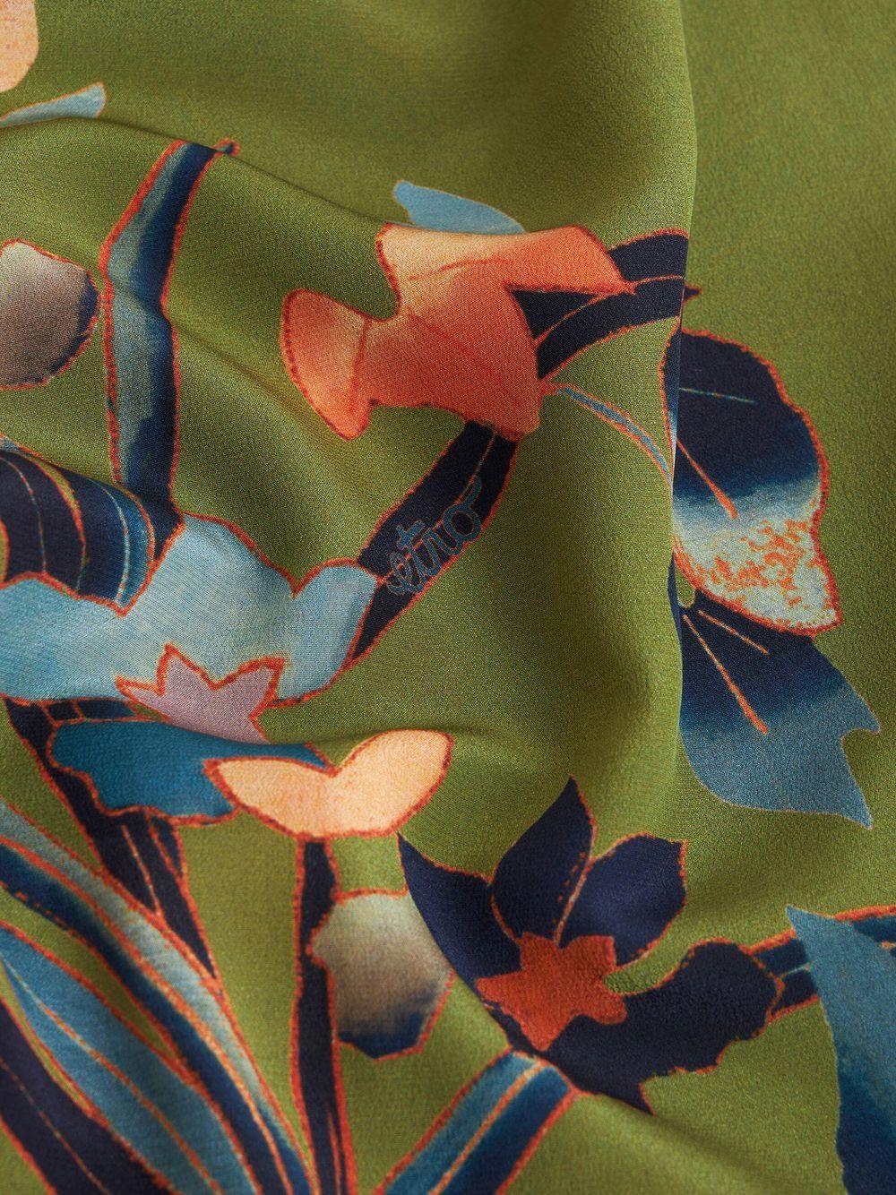 floral-print silk shirt Product Image