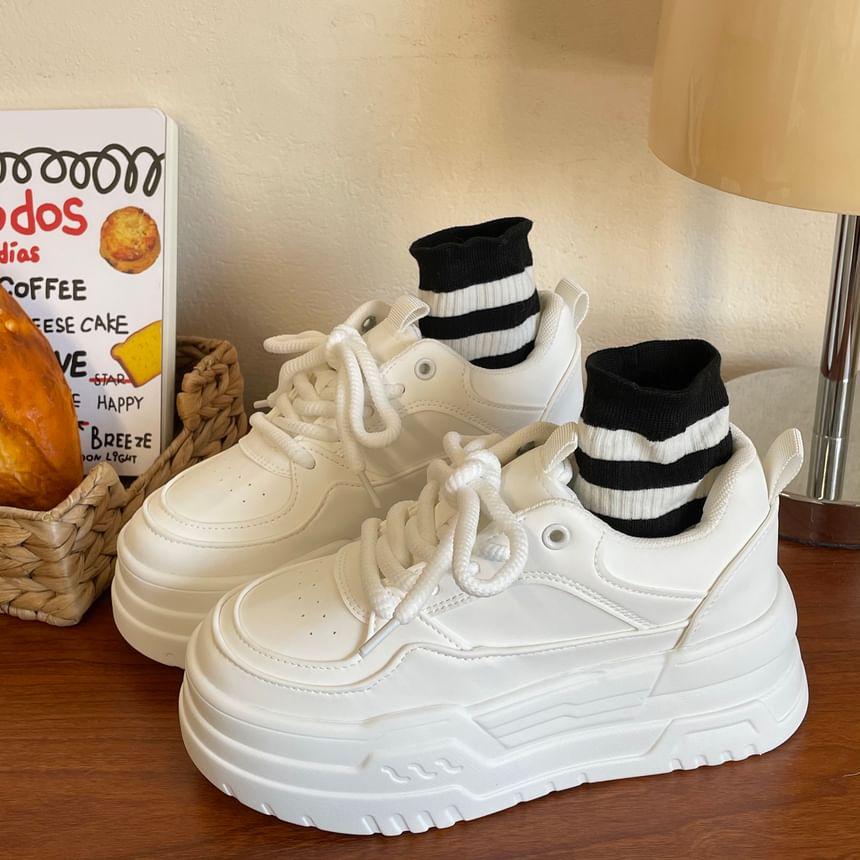 Plain Platform Sneakers Product Image