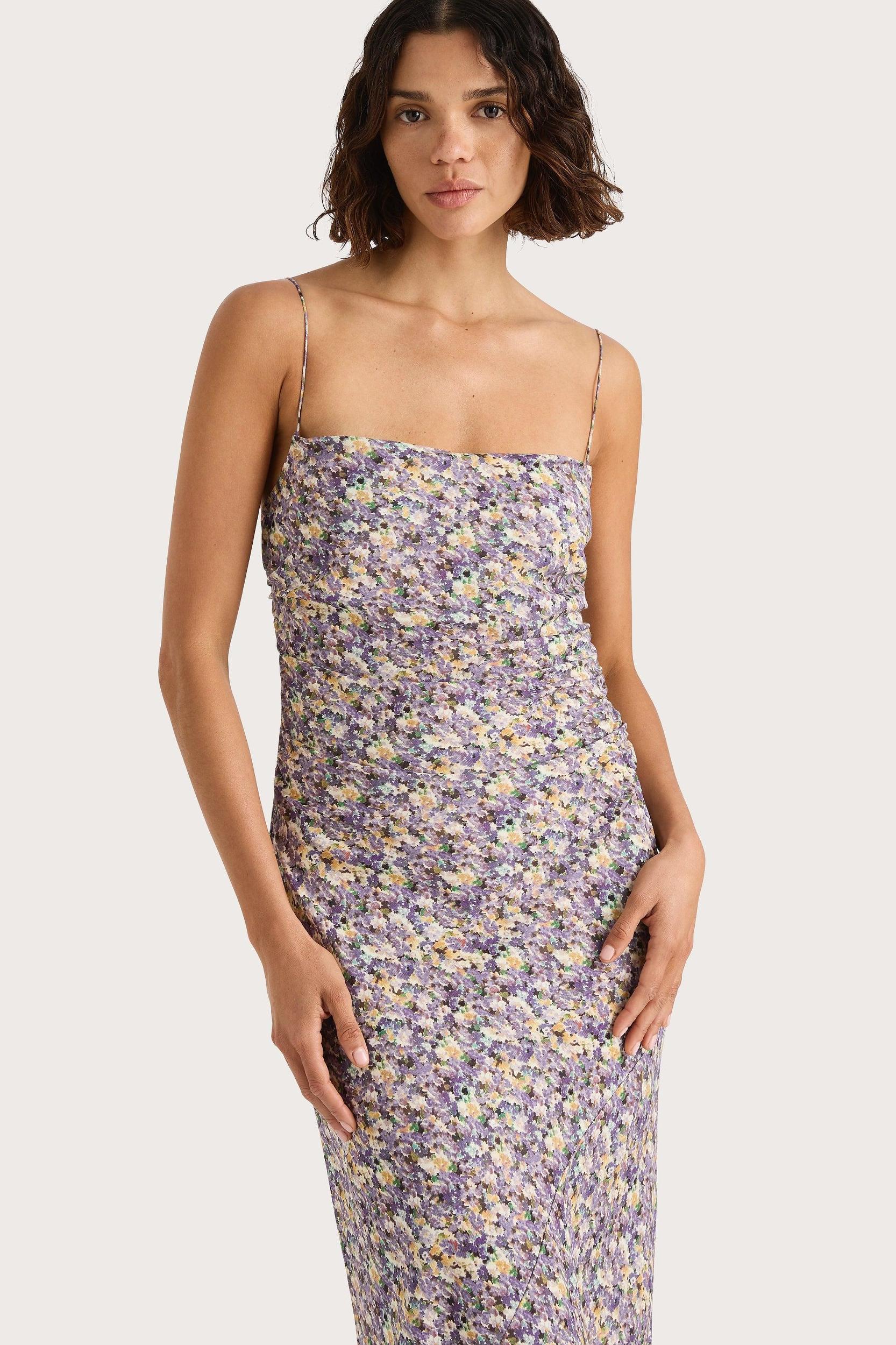 Clara Maxi Dress Valerie Floral Purple Product Image