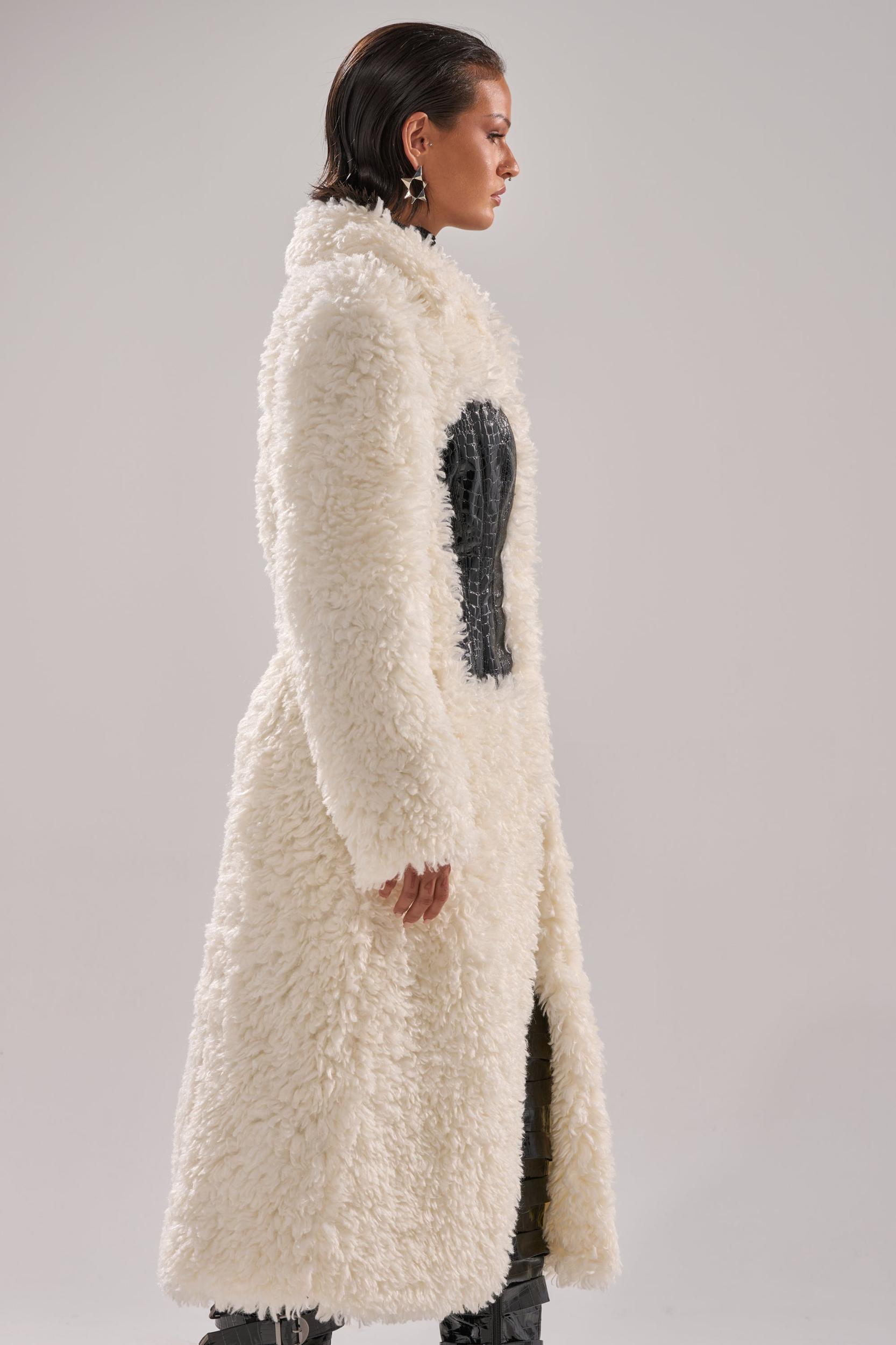 BUY ME ROSES CORSETED FUR COAT Product Image