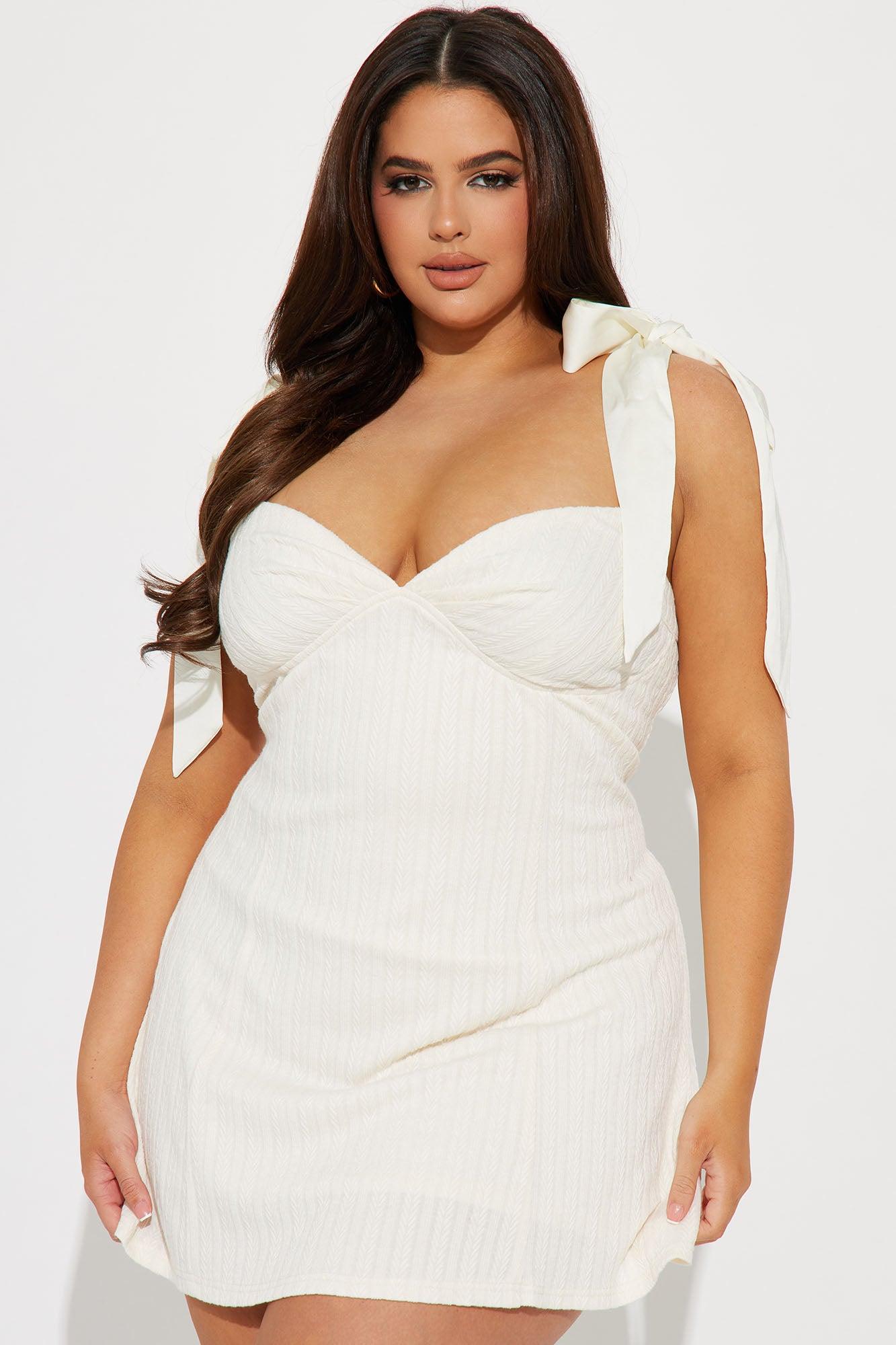 Delicate Touch Mini Dress - Cream Product Image