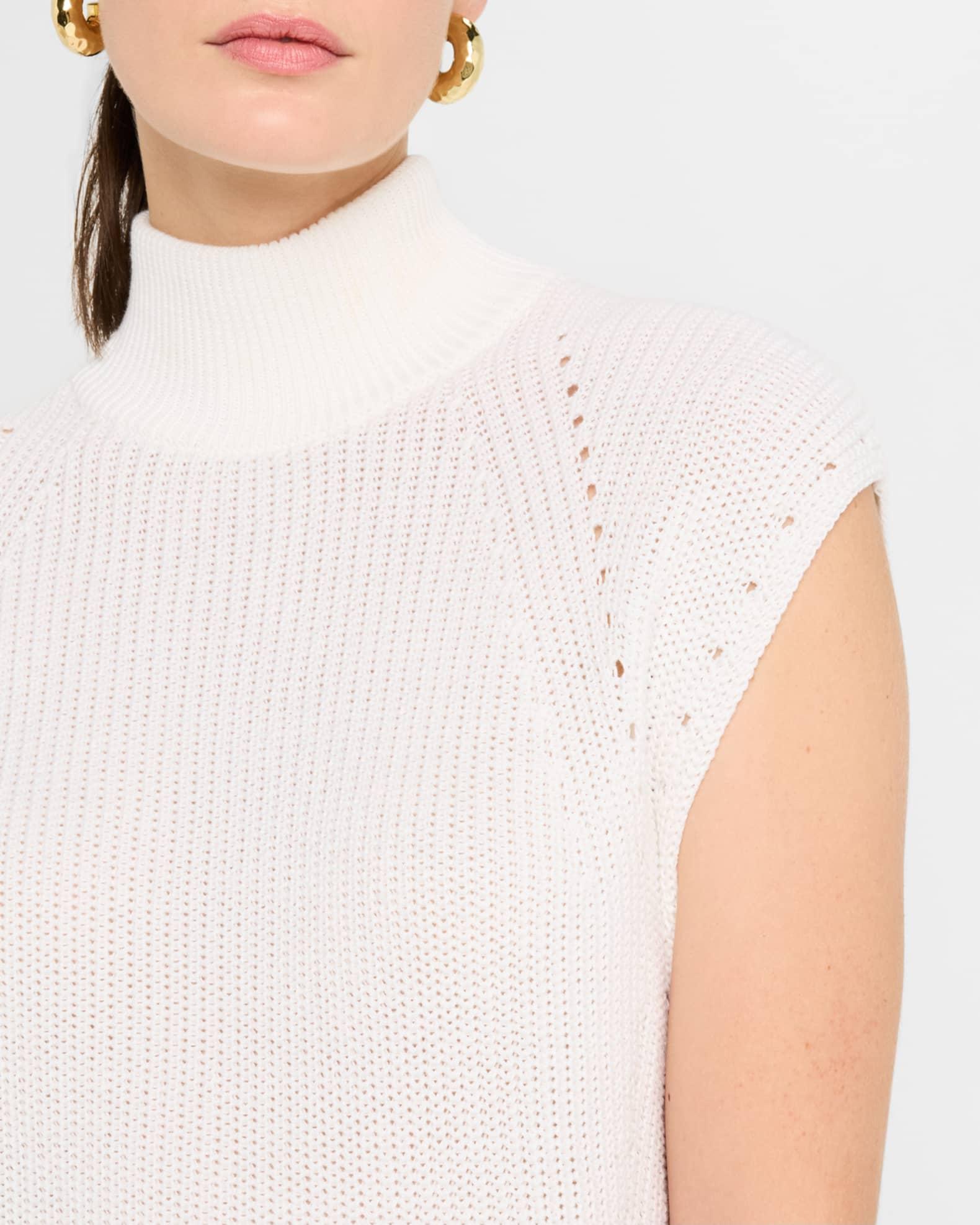 Scalloped Sleeveless Mock-Neck Tank Product Image