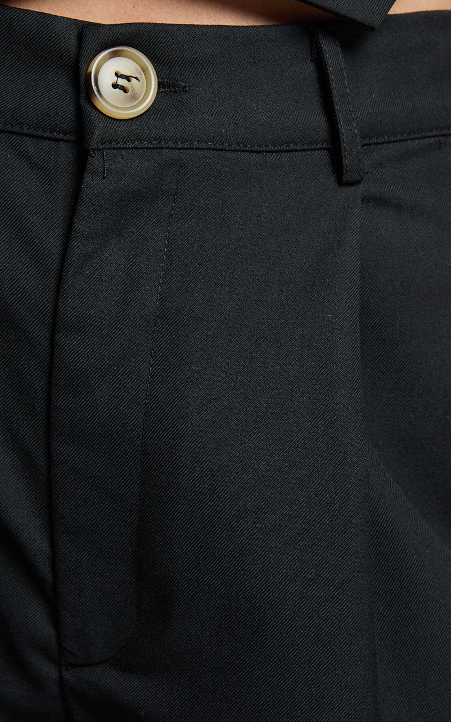 Izara Trousers - Mid Rise Relaxed Straight Leg Tailored Trousers in Black Product Image