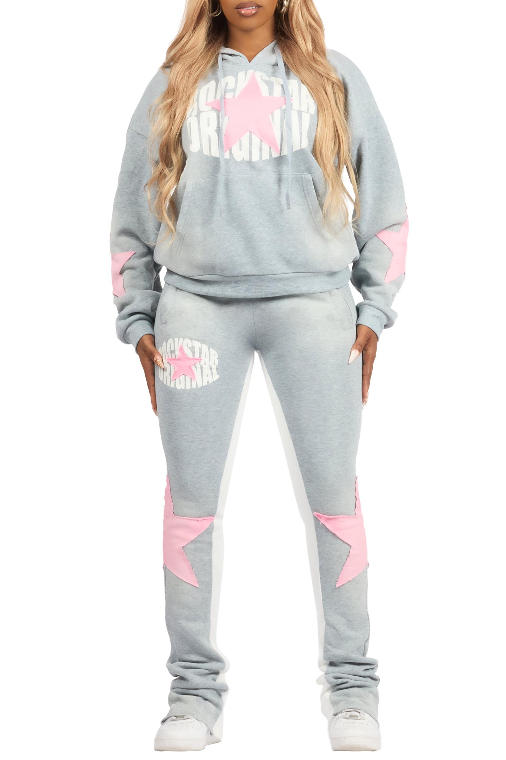 Kaliyah Heather Grey Super Stacked Trackset Female Product Image