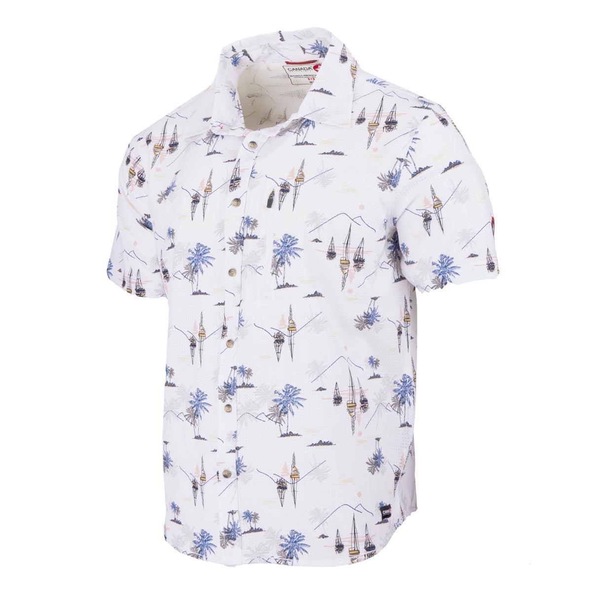Canada Weather Gear Men's Perforated Button up Short Sleeve Shirt Product Image