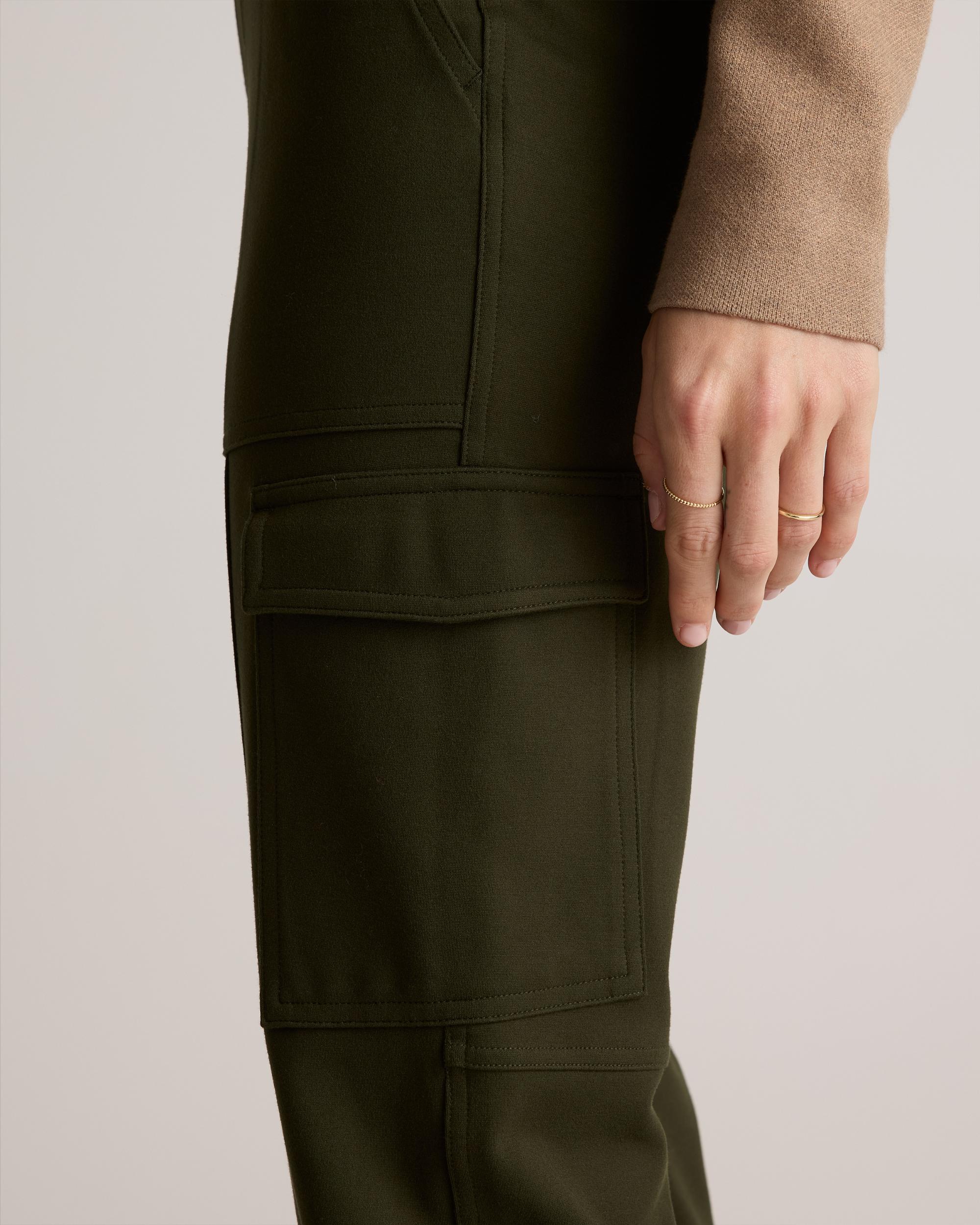 Quince | Women's Ultra-Stretch Ponte Tapered Cargo Pants Size XL, Rayon Product Image