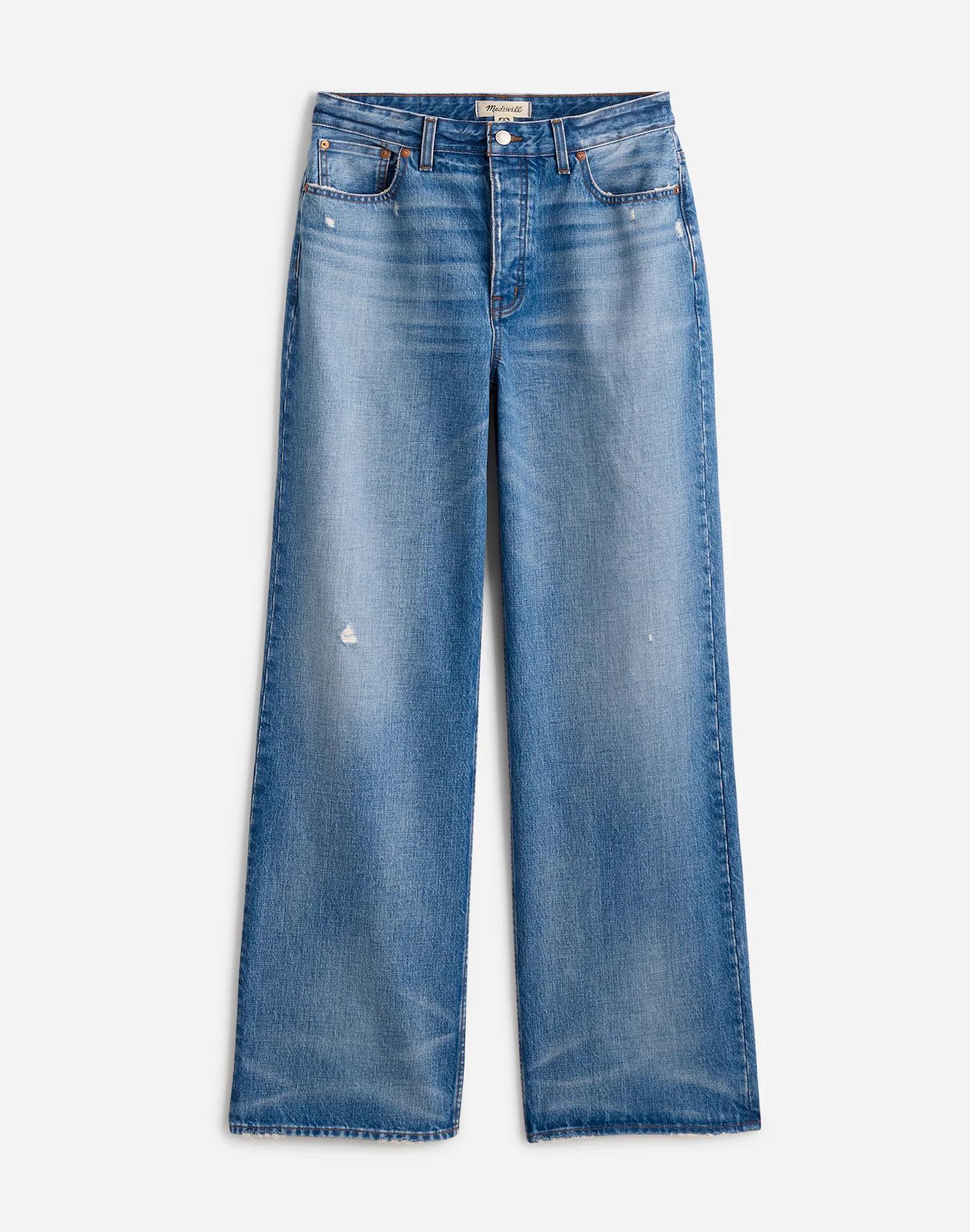 Curvy Low-Slung Baggy Jeans in Hamburg Wash Product Image