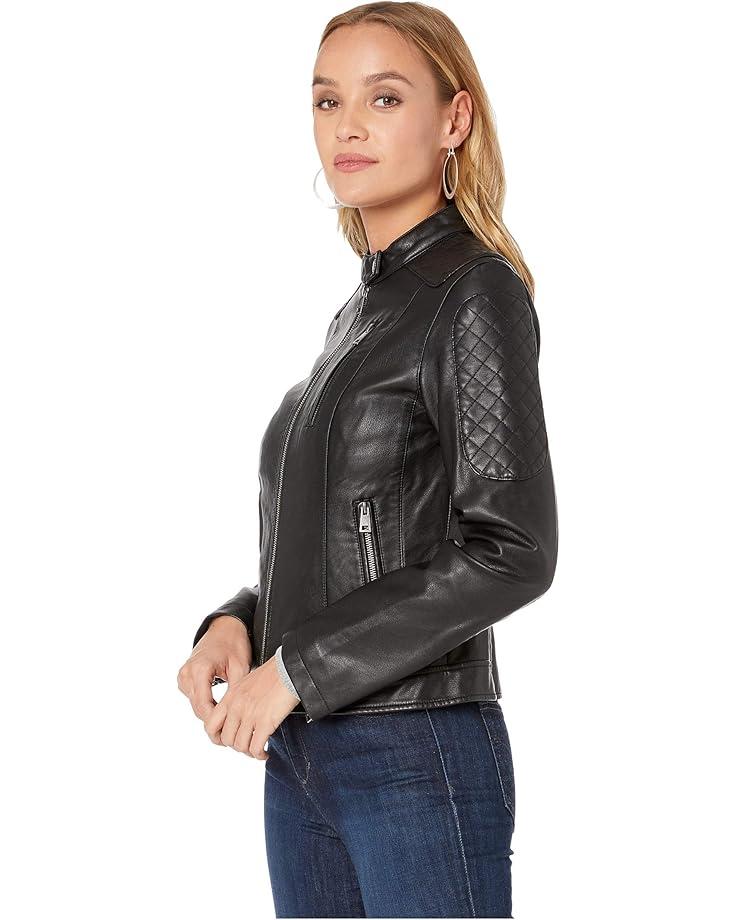Faux Leather Moto Jacket Product Image