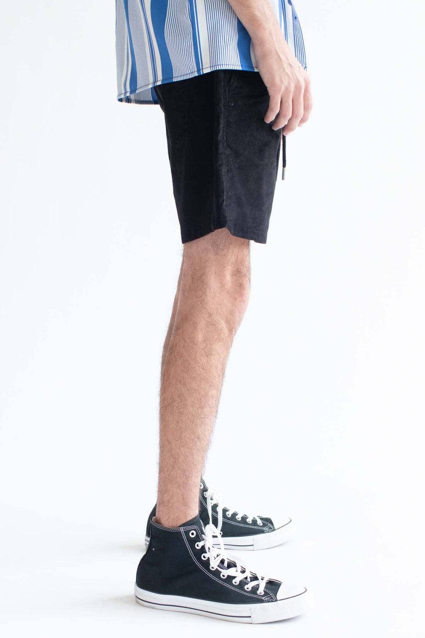 Pitch Black Corduroy Shorts Product Image