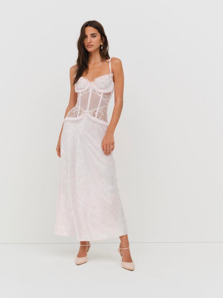 Maribel Maxi Slip Dress — Pink Product Image