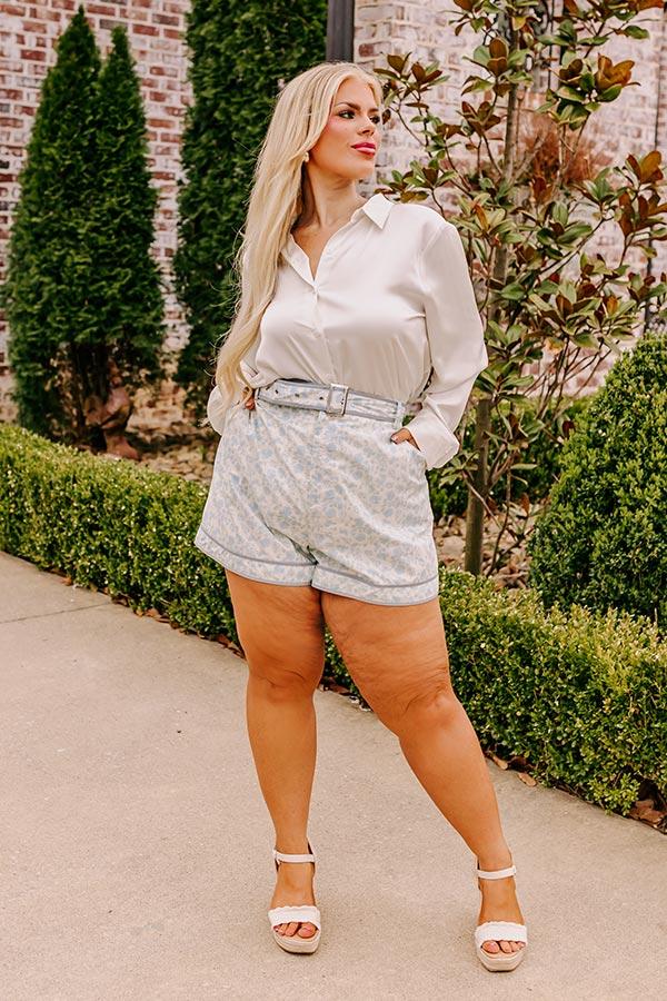 Flower Power High Waist Shorts Curves Product Image