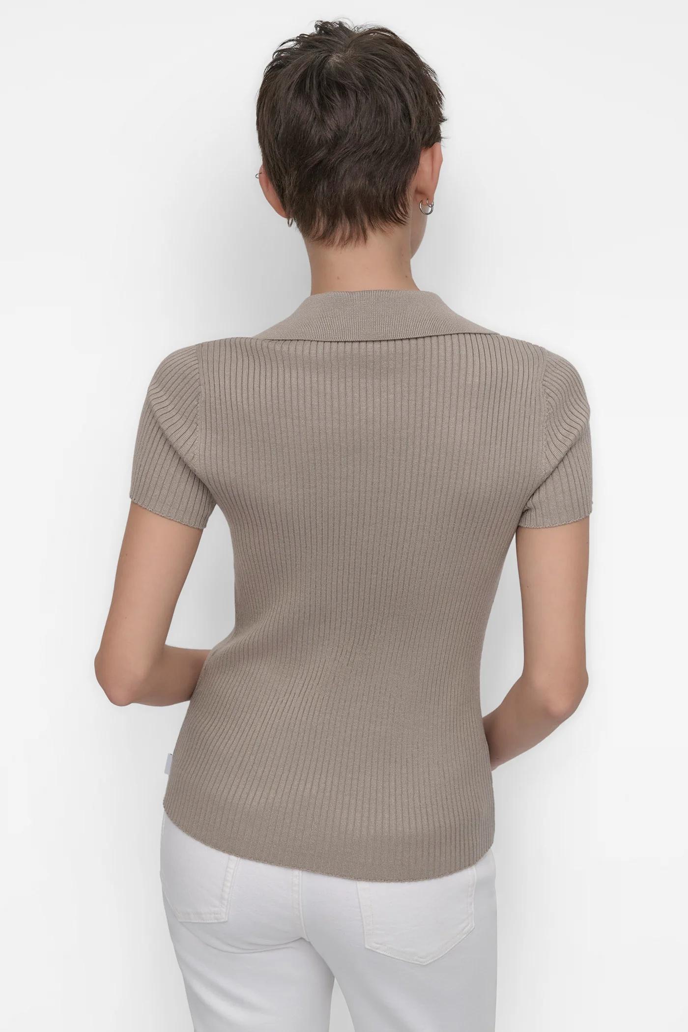 SHORT SLEEVE RIB POLO TEE Product Image