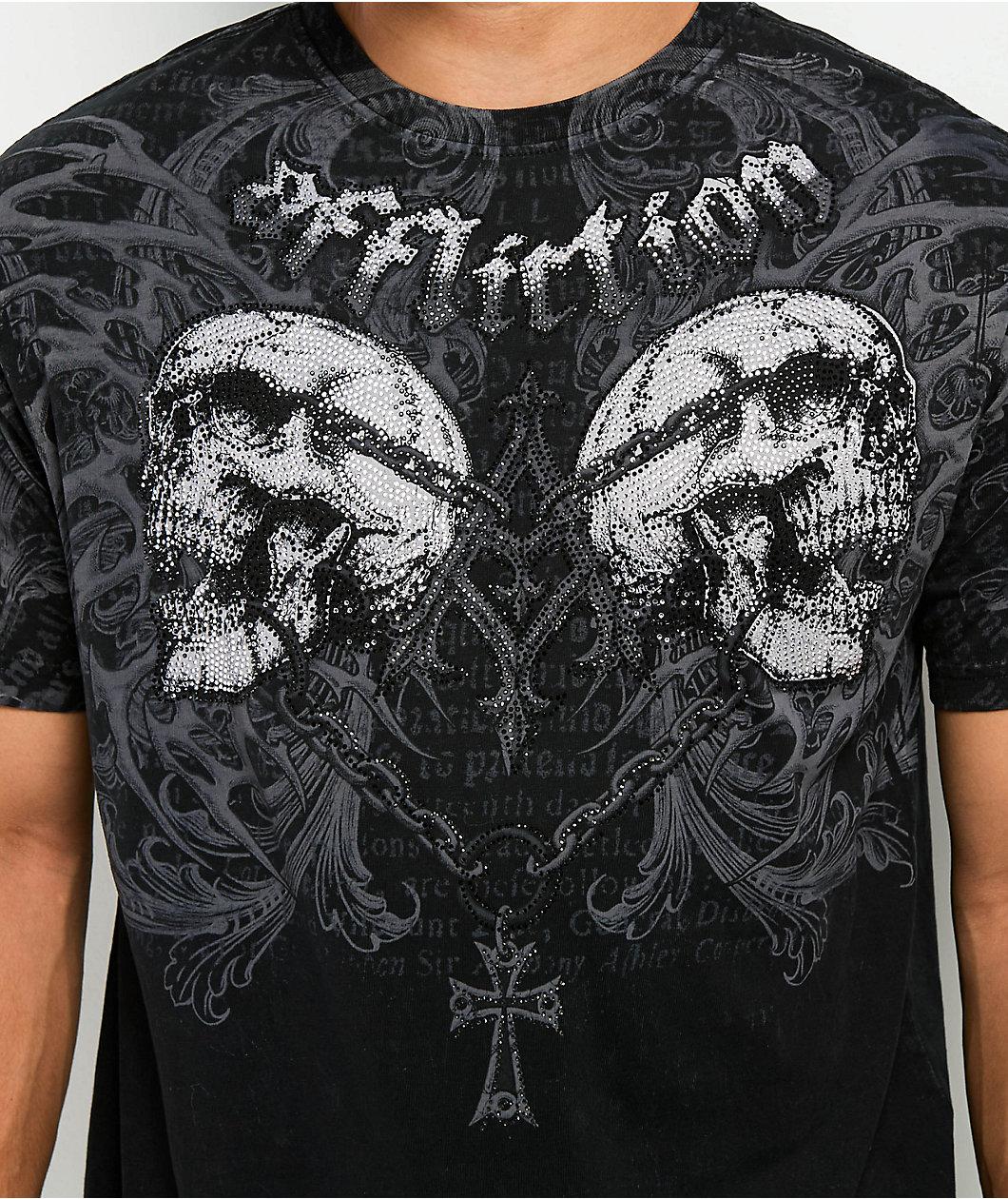 Affliction Collapse Black Wash T-Shirt Product Image