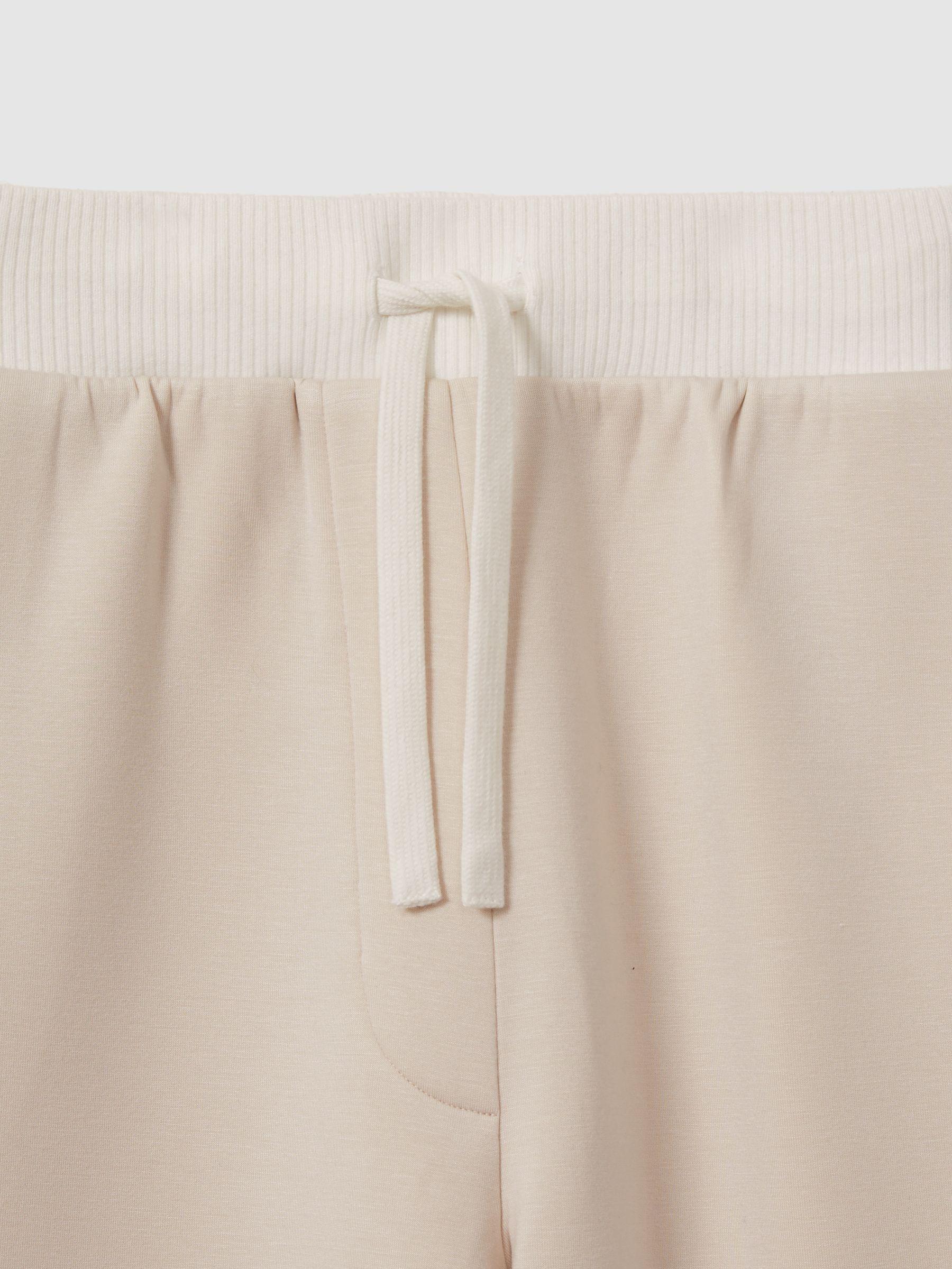 Interlock Wide-Leg Drawstring Joggers in Stone Product Image