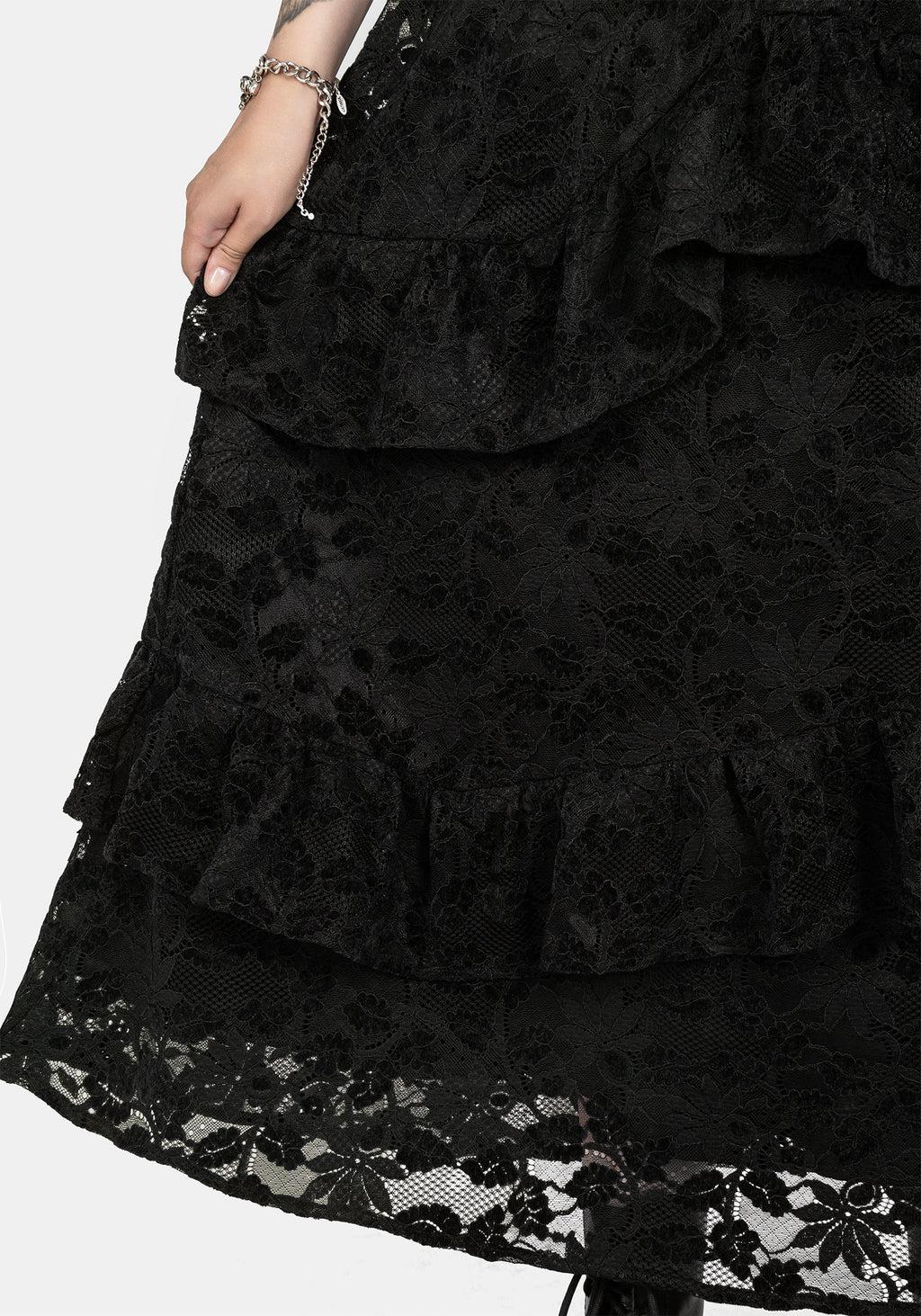 Dauphine Tiered Lace Midaxi Dress Product Image