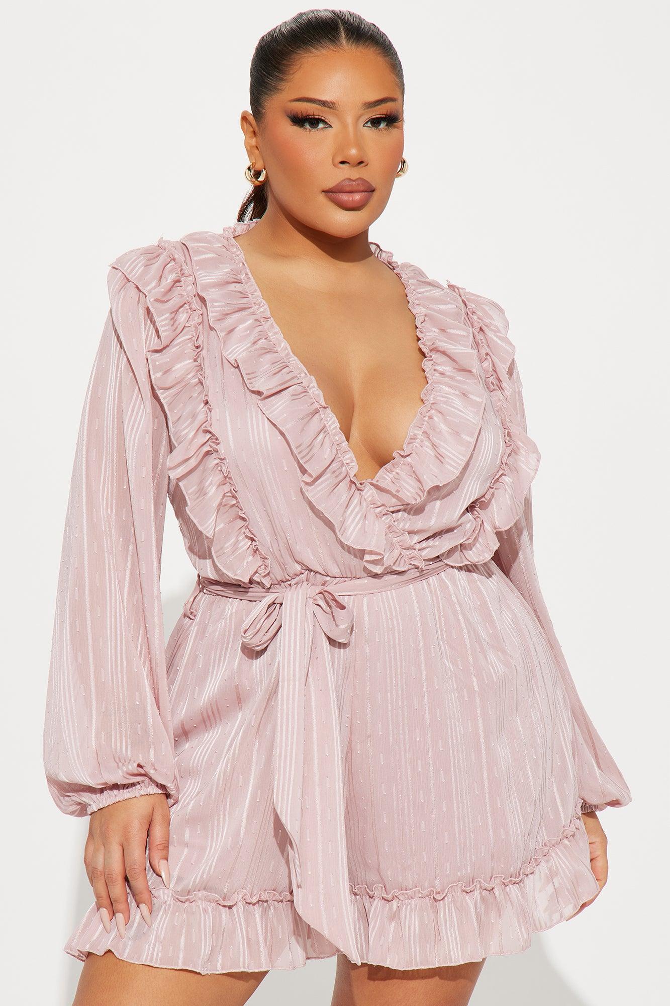 Roxanna Ruffle Romper - Rose Product Image