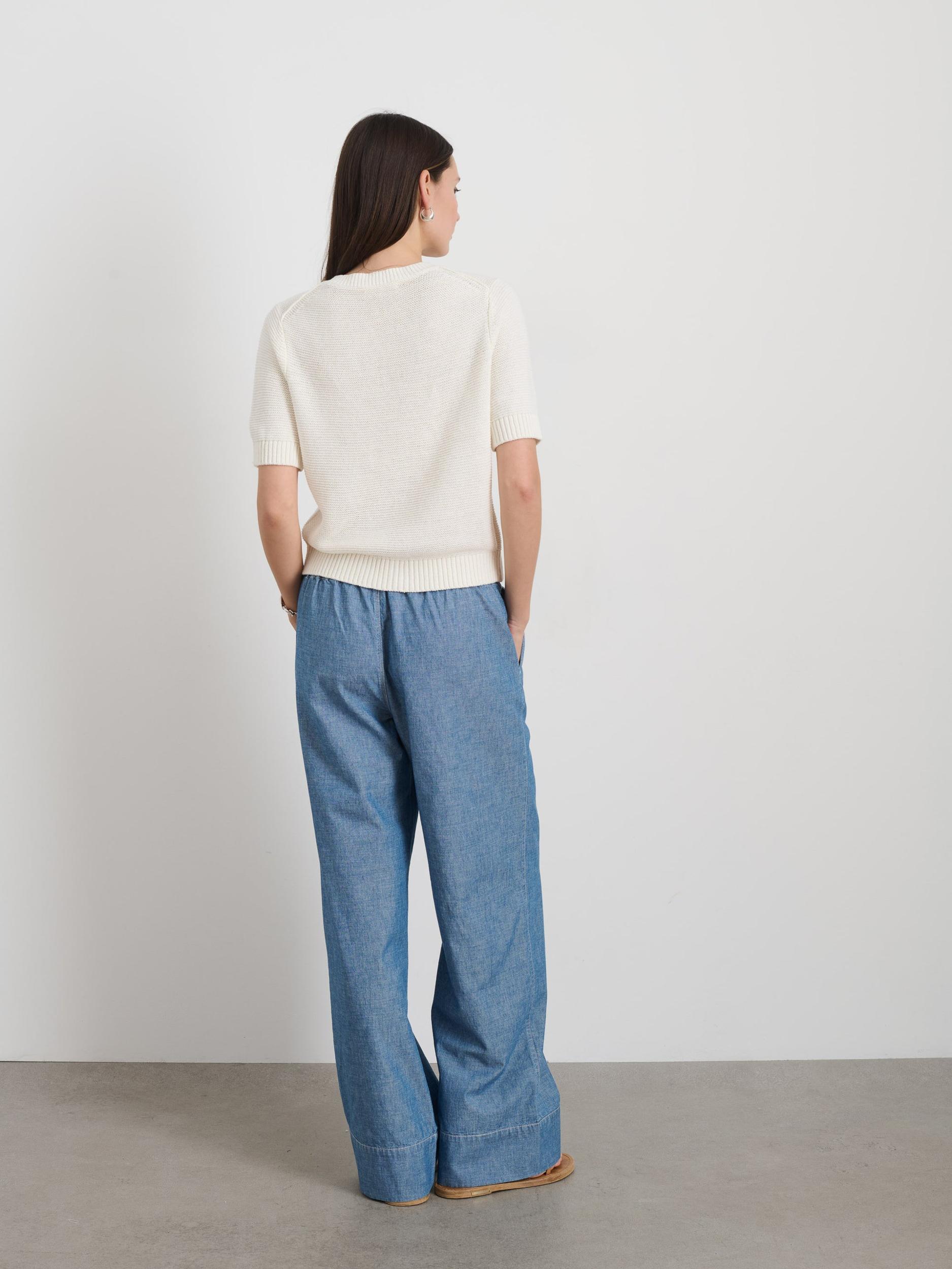 Elle Sweater In Cotton Linen Product Image