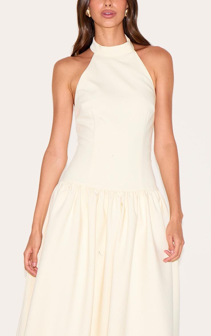  Lemon Tailored High Neck Midaxi Dress Product Image