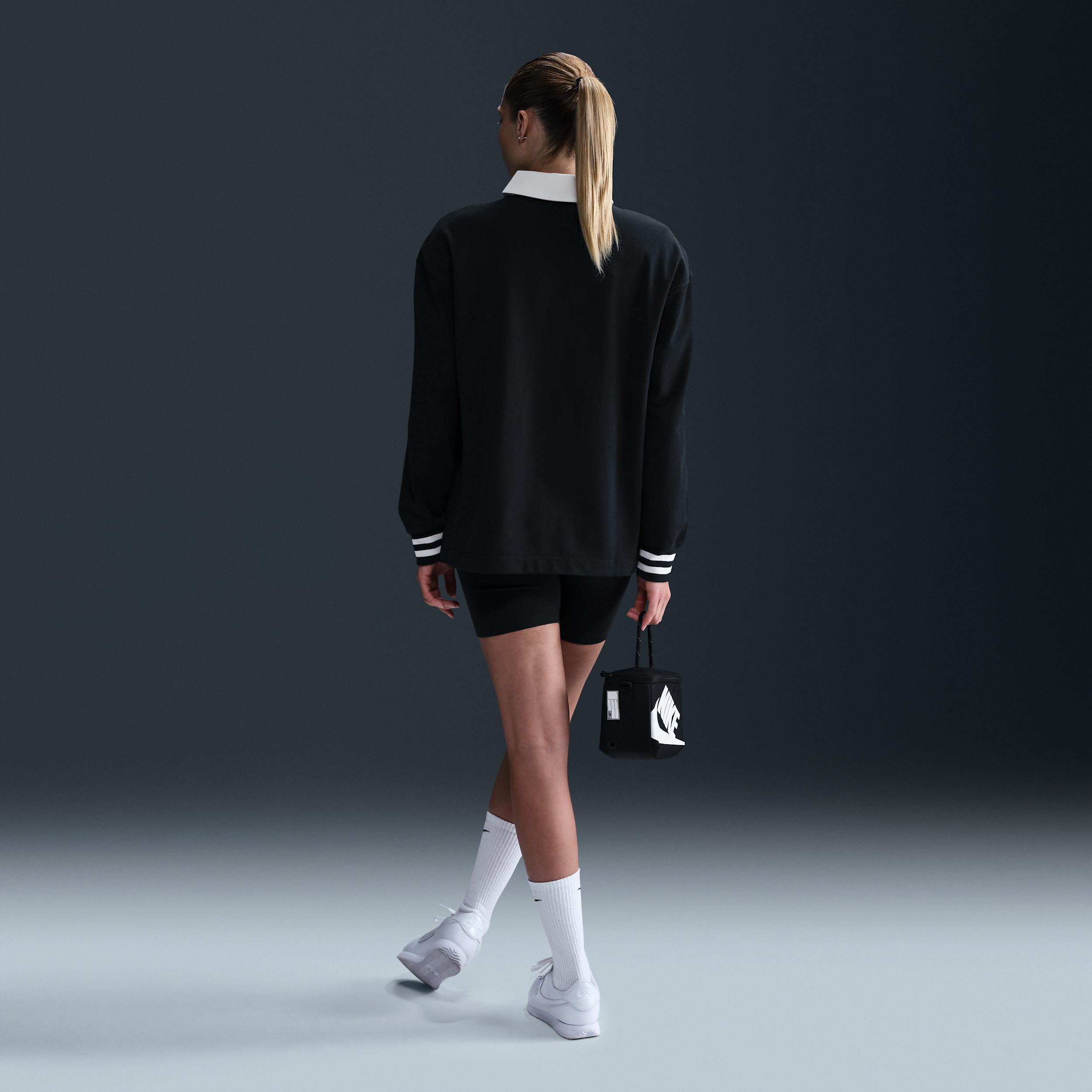 Women's Nike Sportswear Essential Oversized Long-Sleeve Polo Product Image
