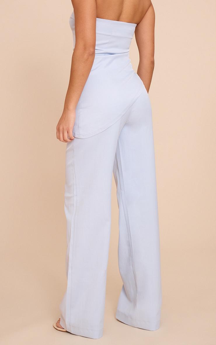  Powder Blue Tailored Woven Wide Leg Pants Product Image