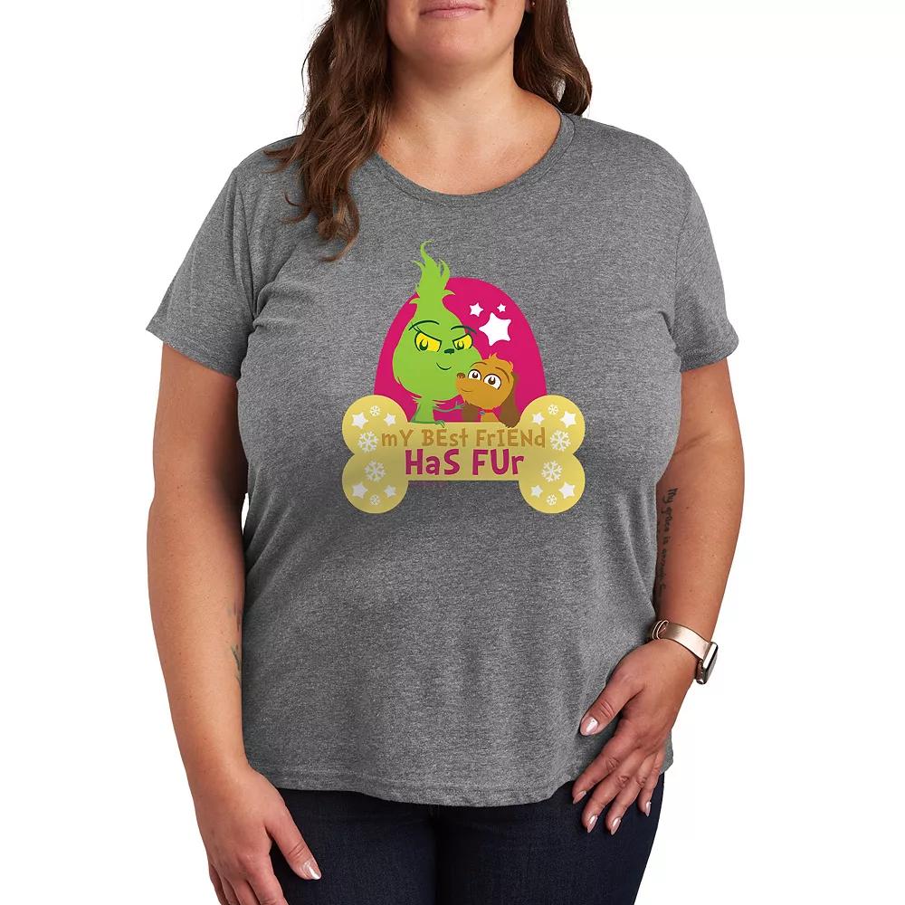 Plus Dr. Seuss Little Grinch Best Friend Has Fur Graphic Tee, Women's,  Product Image