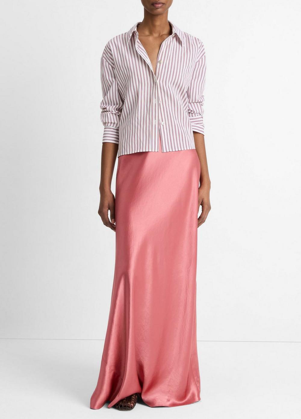 Till Stripe Cropped Button-Front Shirt Product Image