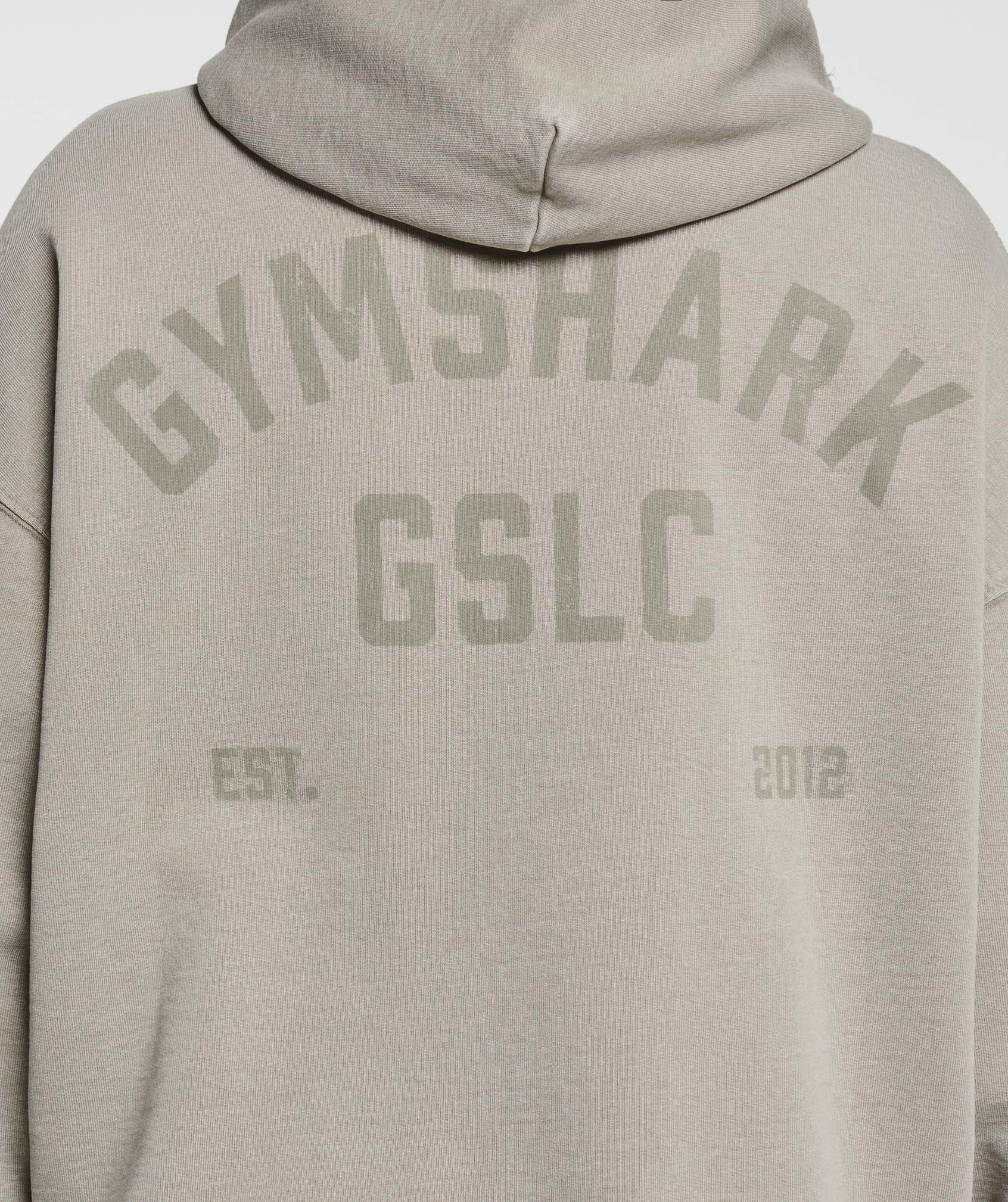 Gymshark GSLC Graphic Oversized Hoodie - Linen Brown Female Product Image
