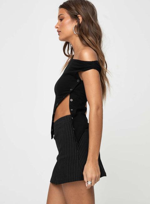 Karre Off The Shoulder Top Black Product Image