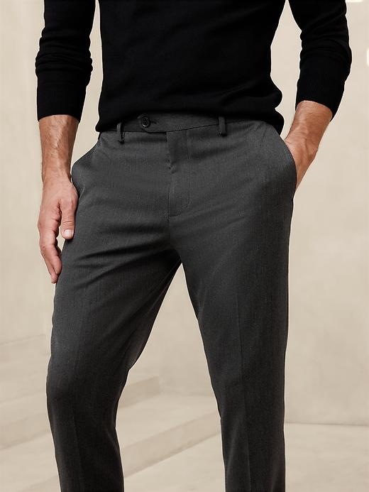 Tailored-Fit Charcoal Twill Suit Trouser Product Image