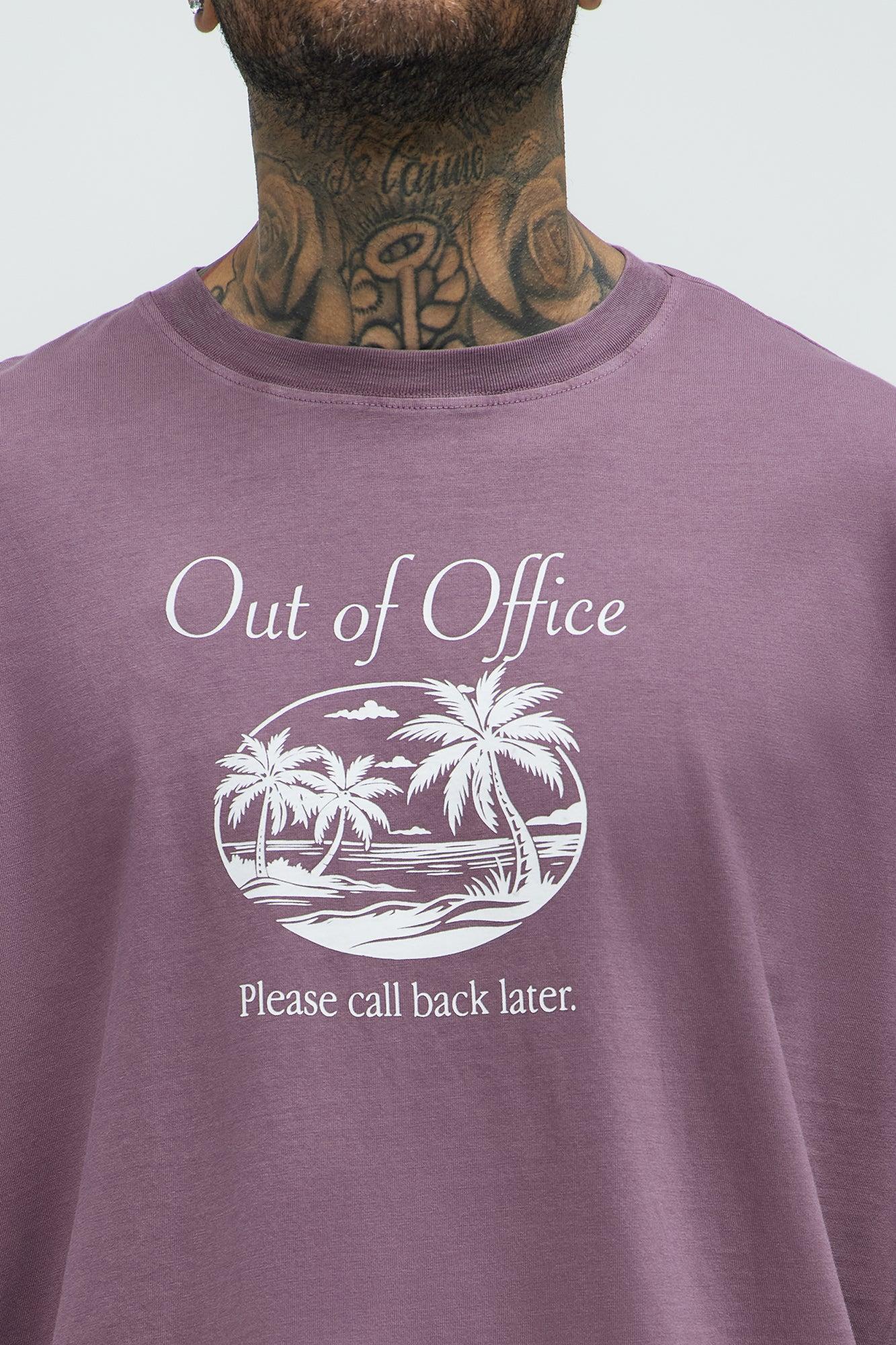 Out Of Office Oversized Short Sleeve Tee - Purple Product Image
