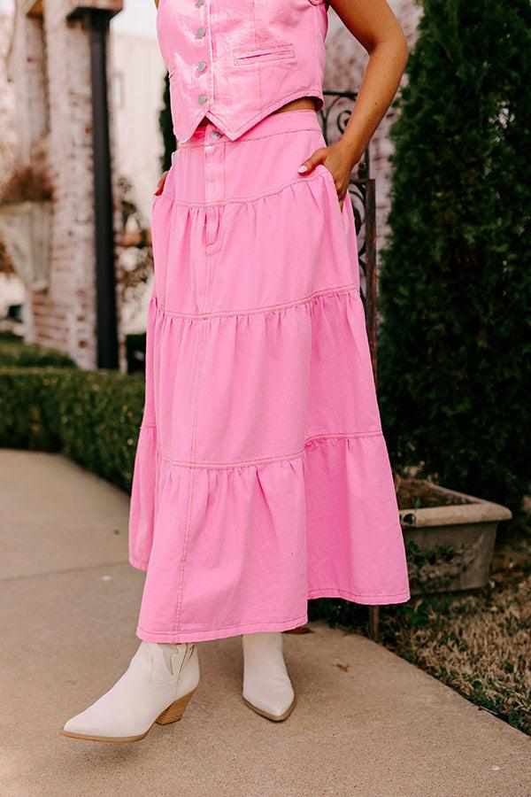 Lady Luck High Waist Denim Skirt Product Image