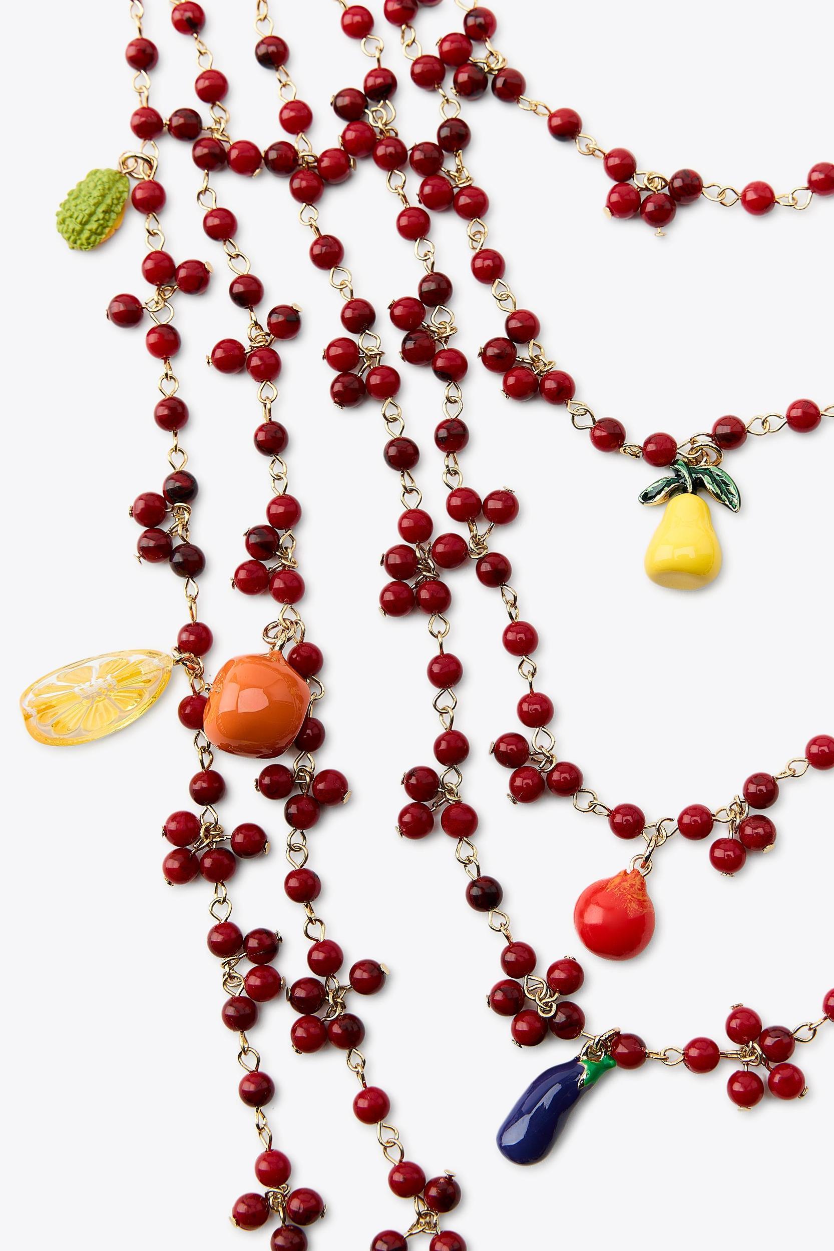 FRUIT BEAD WATERFALL NECKLACE Product Image