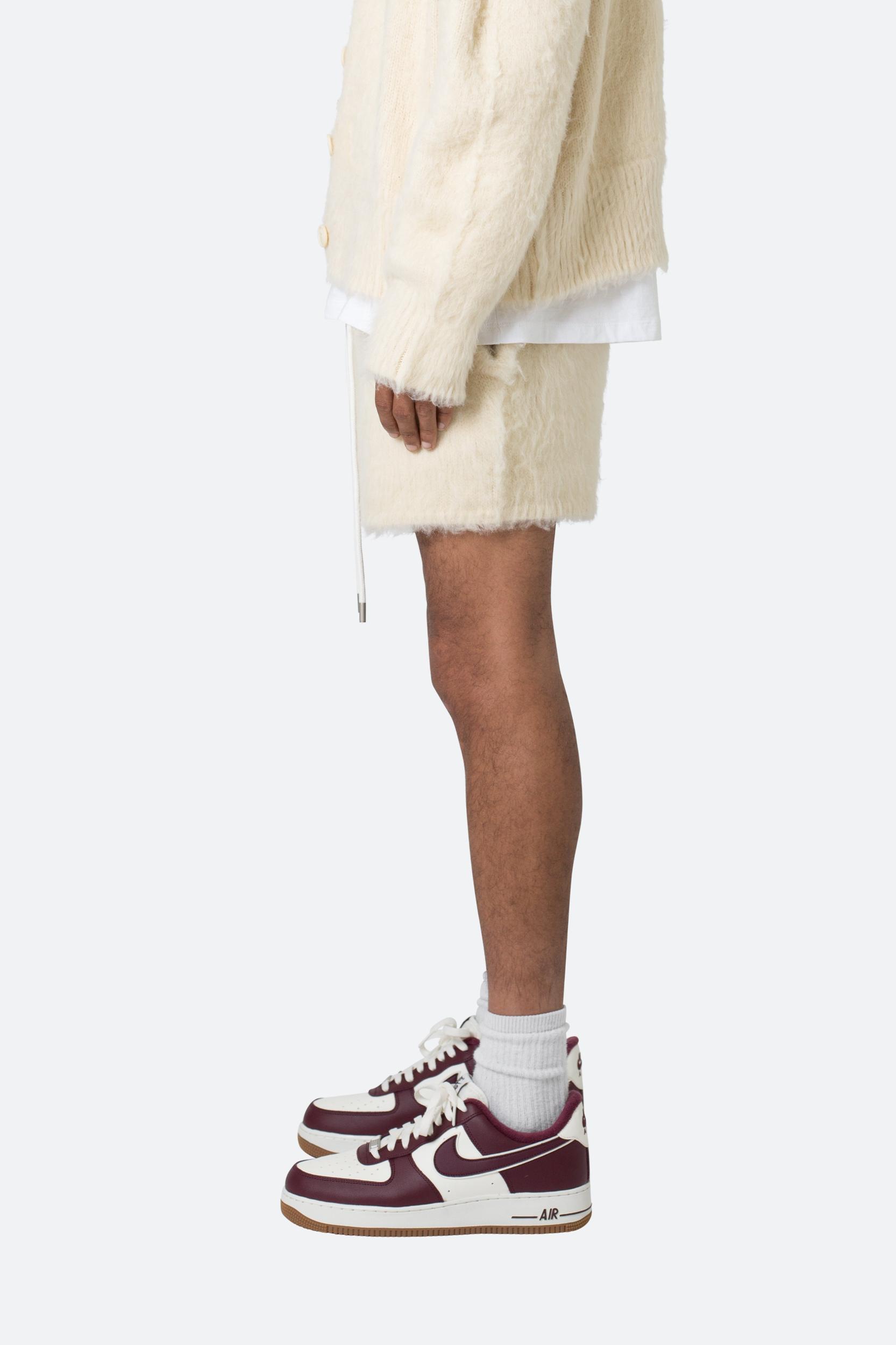 Fuzzy Sweatshorts - Off White Product Image