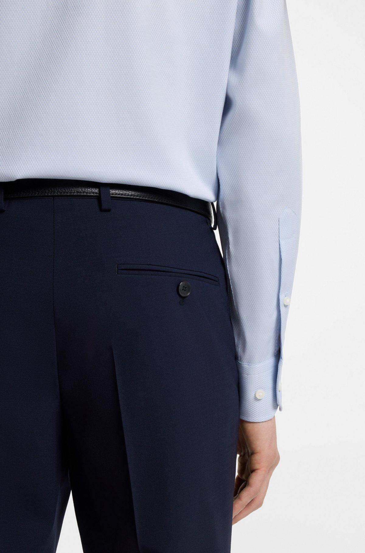 Easy-iron regular-fit shirt in stretch-cotton dobby Product Image