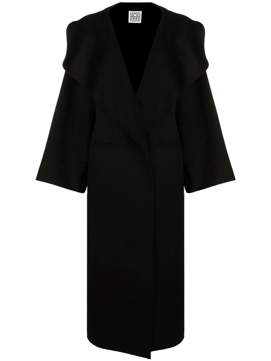 TOTÊME Toteme Signature Wool And Cashmere Coat In Black Product Image