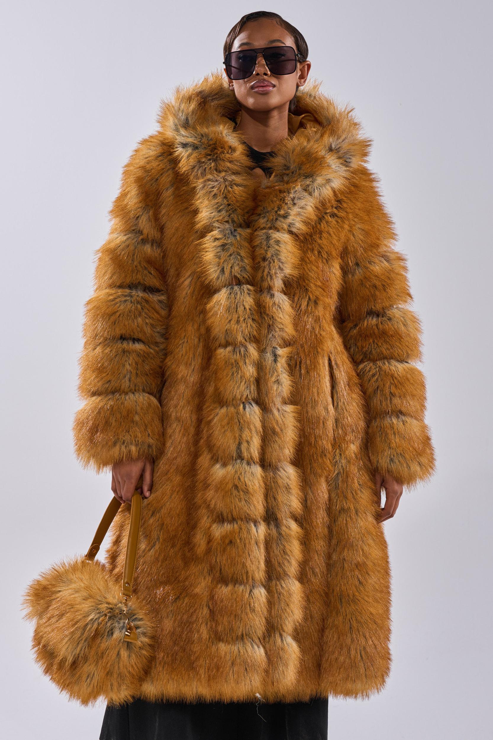 OLD MONEY FAUX FUR COAT Product Image