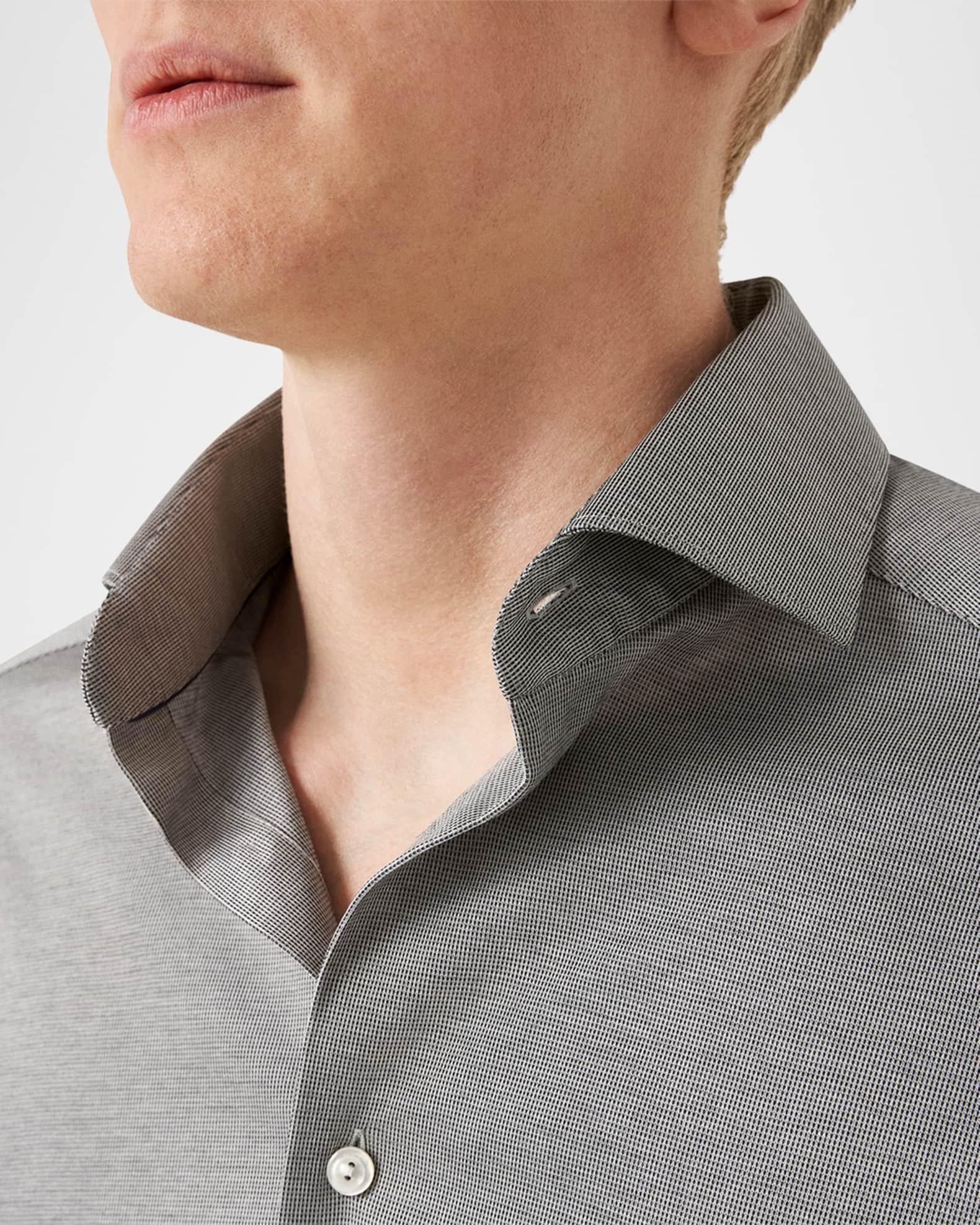 Men's Signature Filo di Scozia Jersey Contemporary-Fit Dress Shirt Product Image