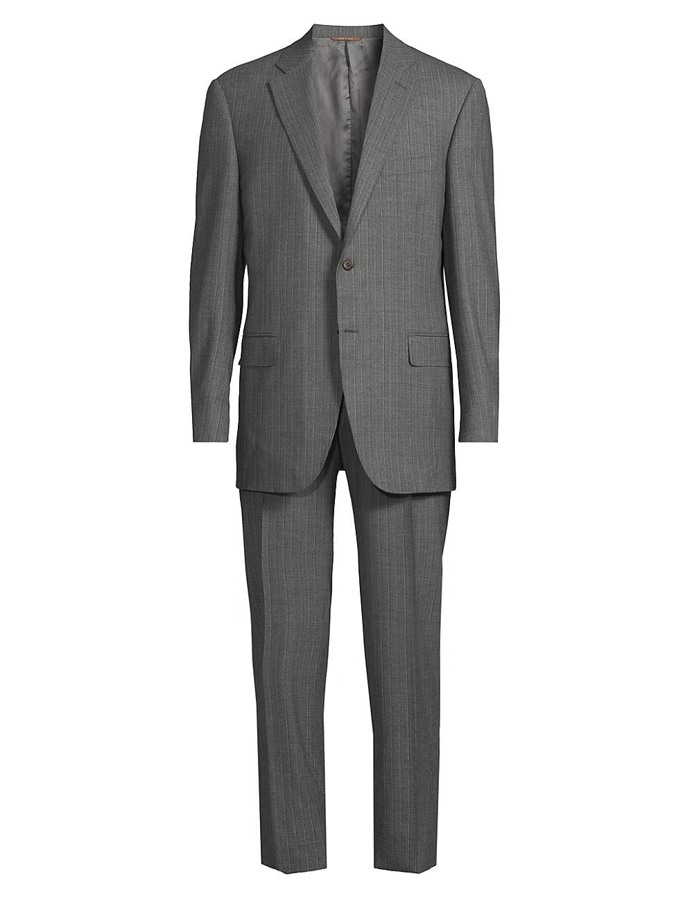 Mens Siena Pinstriped Stretch Wool Suit Product Image