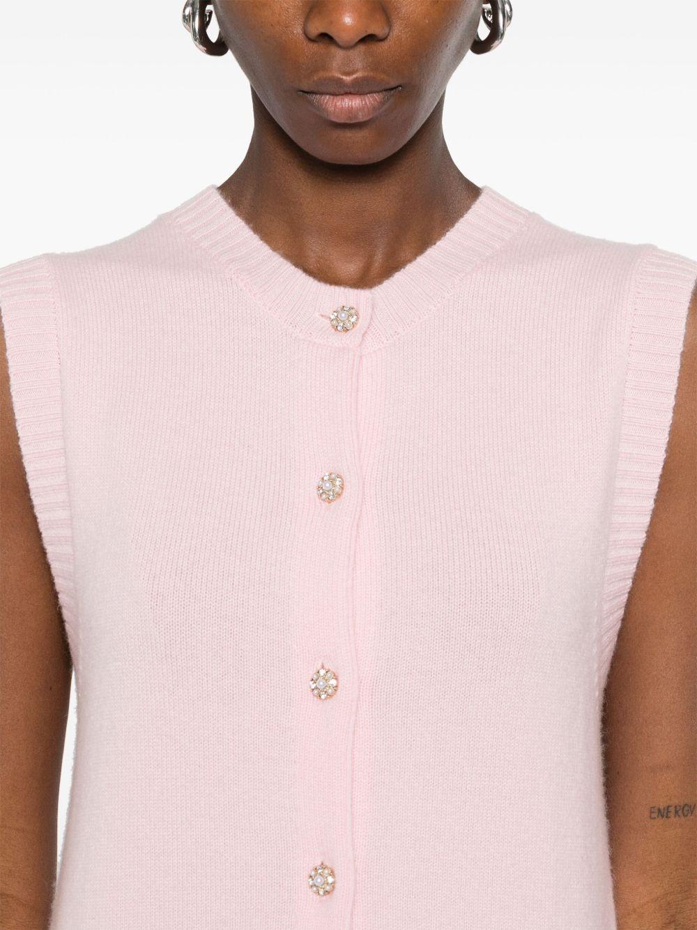 sleeveless wool-cashmere cardigan Product Image